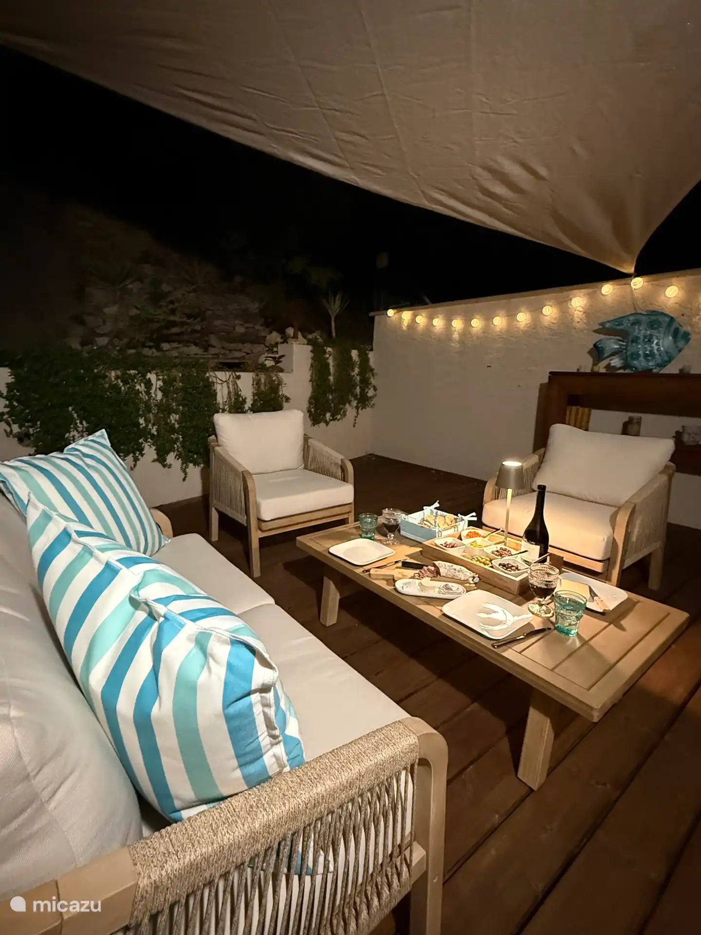 Verlicht terras