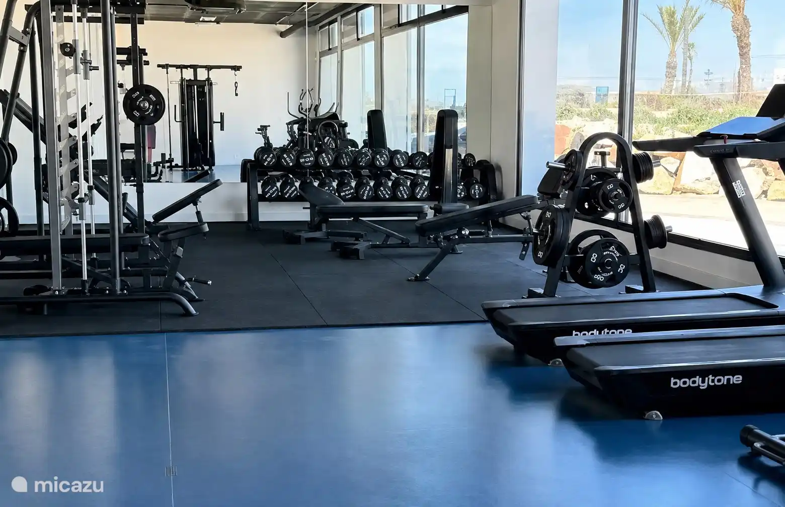 Gebruik van de fitnessruimte is inbegrepen in jullie verblijf