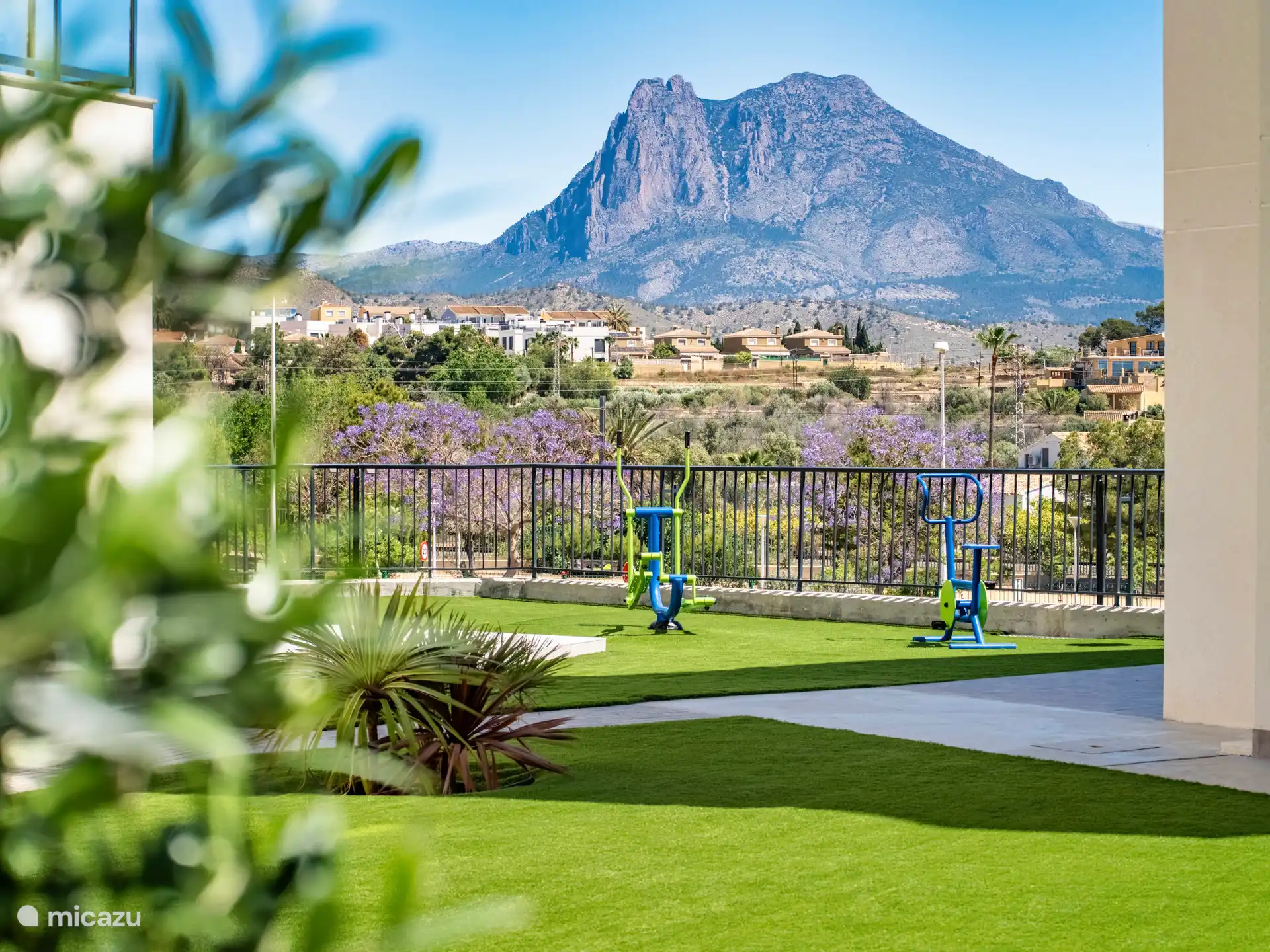 Vista desde el jardín común.