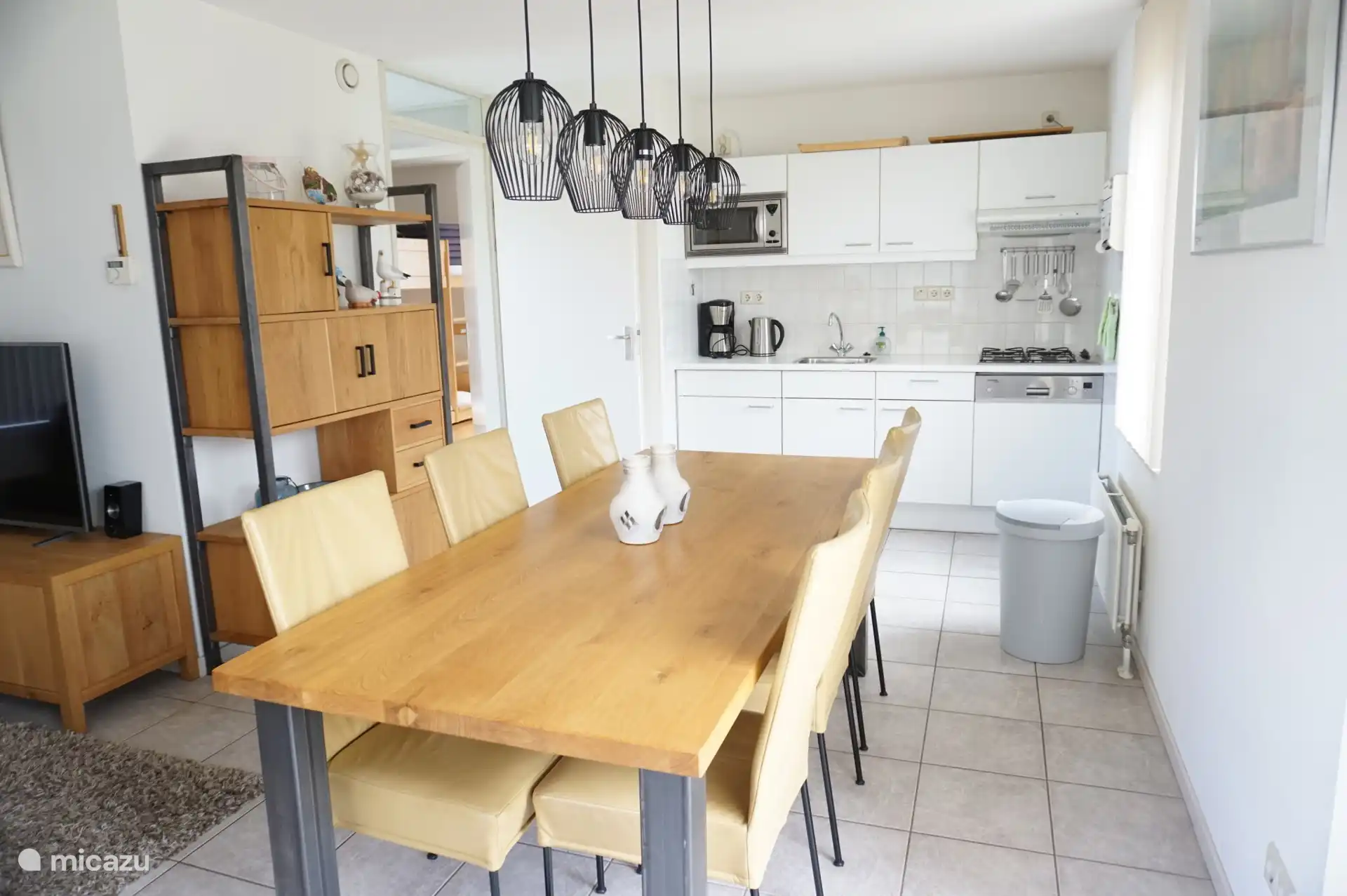 Dining area and kitchen