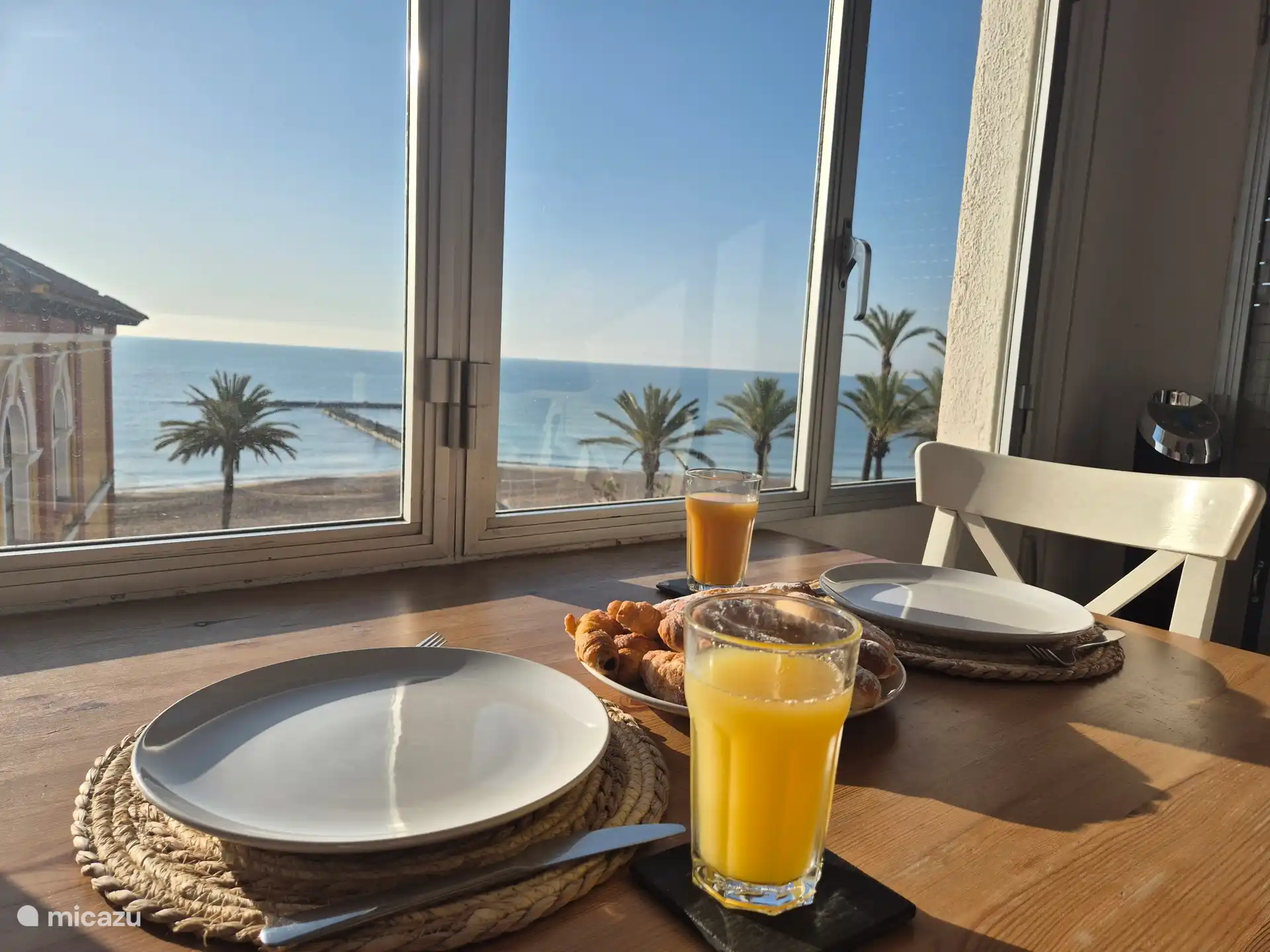 Enjoy a delicious breakfast with a beautiful view