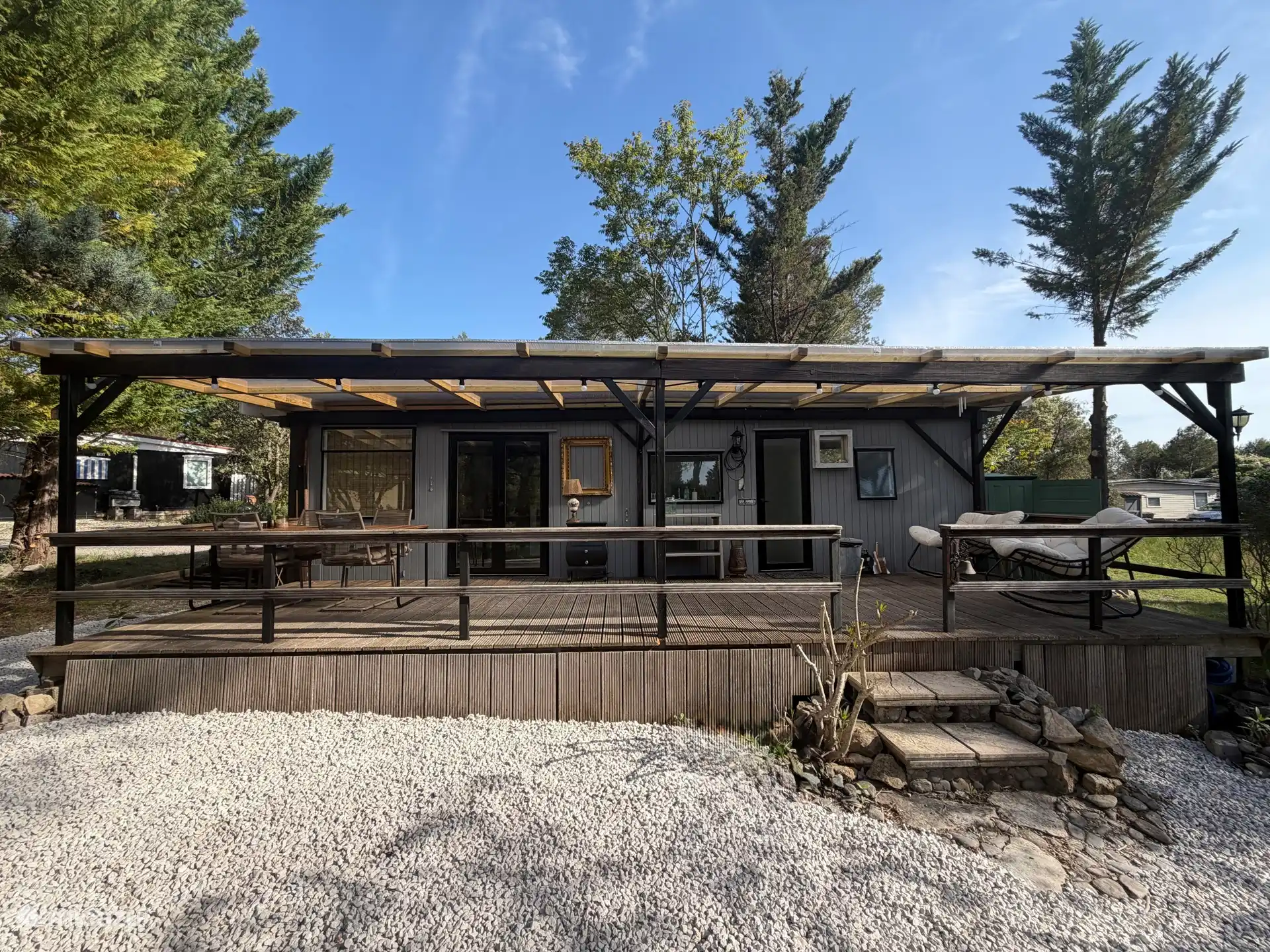 Randonnée, France, Hérault, Vacquières, chalet Magnifique chalet au Parc le Duc