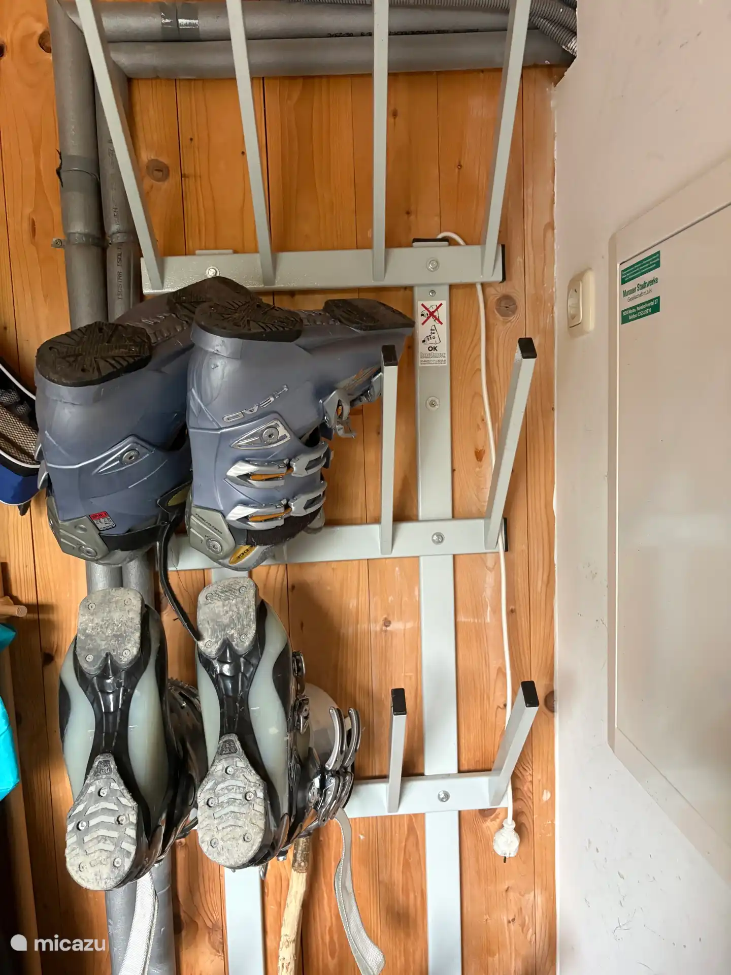 Skiruimte met skischoenwarmer