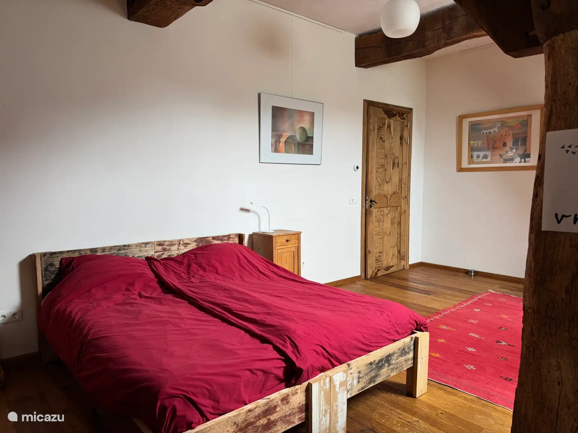 Living room with bed