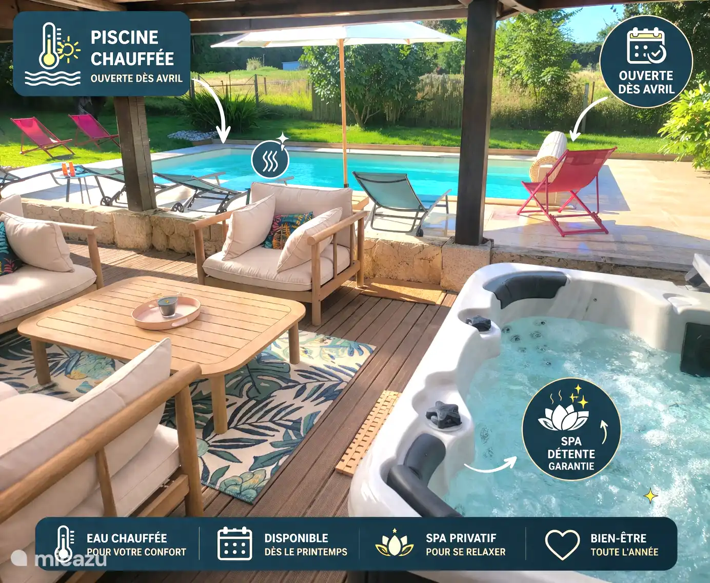 En pleine nature, France, Calvados, Saint-Philbert-des-Champs, maison de vacances Maison de maître avec piscine privée