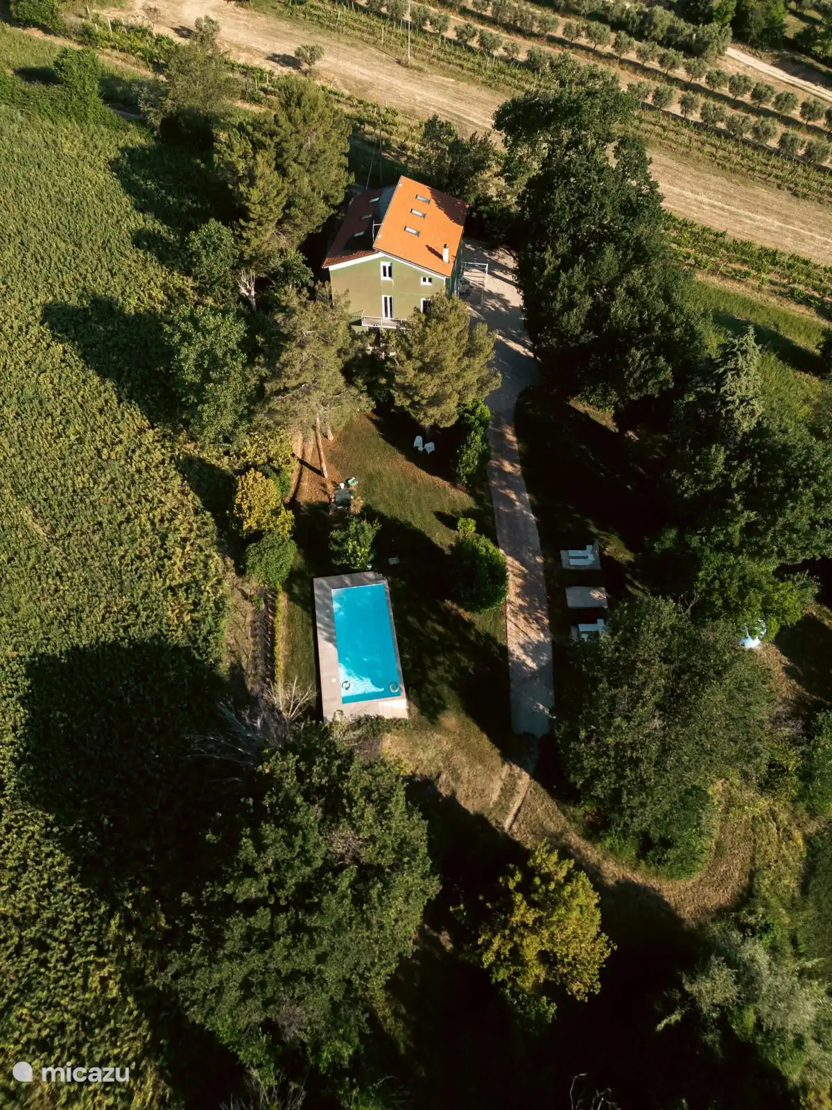 Bovenaanzicht Villa Verde