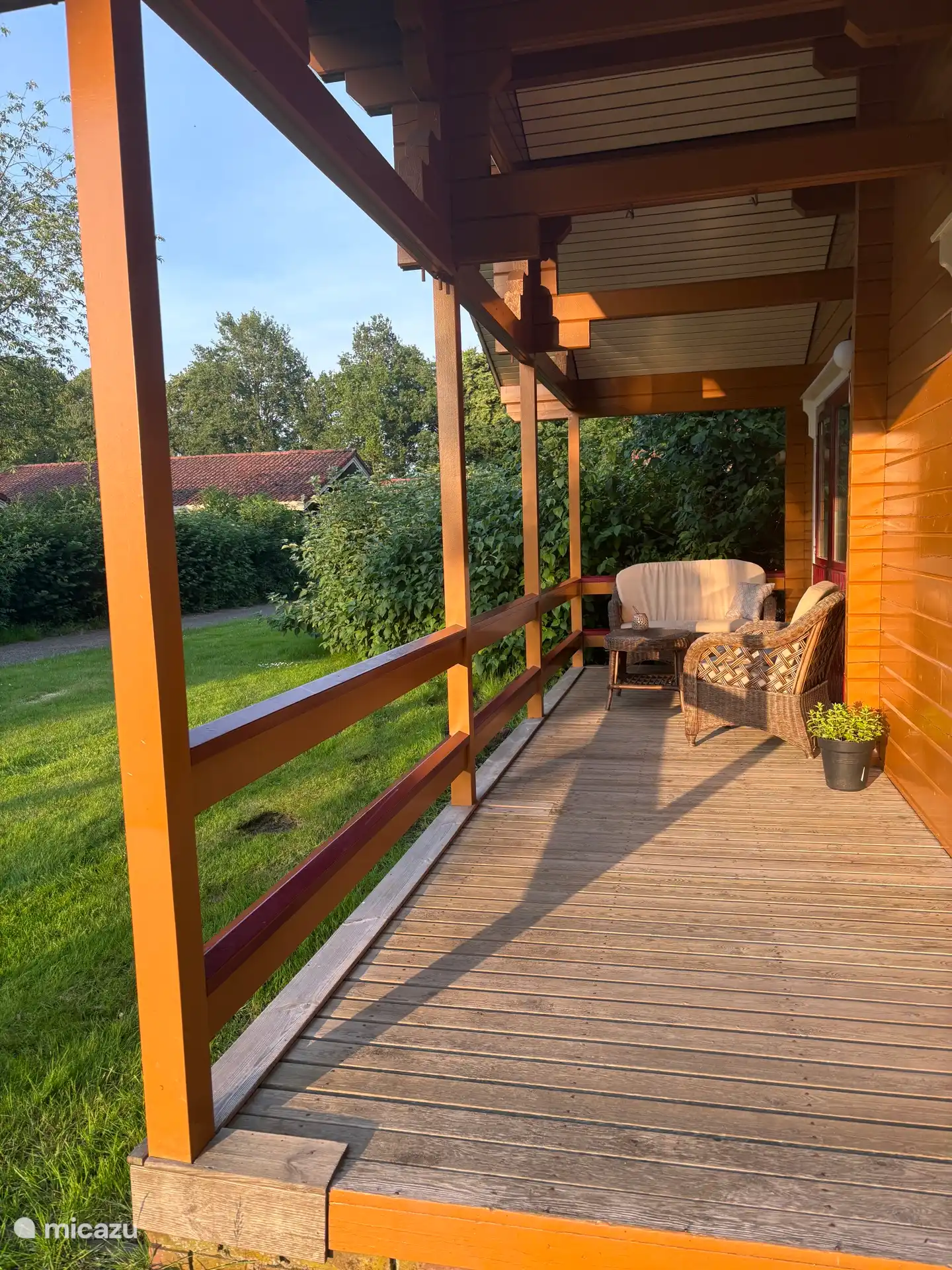 Veranda met avondzon
