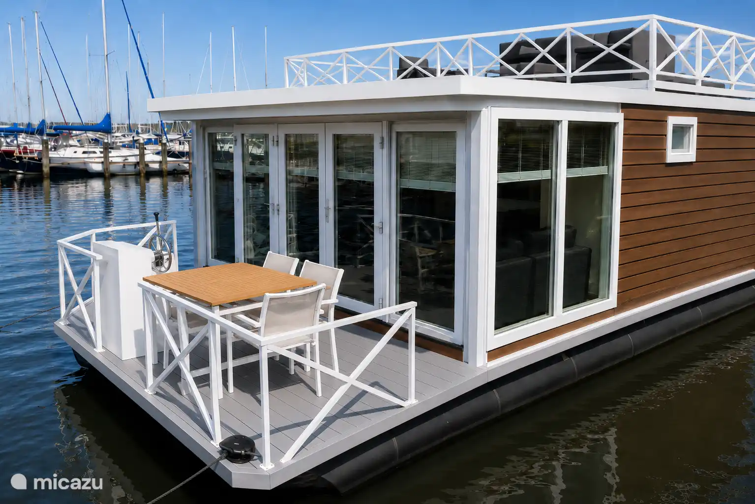 rv / yacht / houseboat, Borssele, Zeeland, Netherlands -  Houseboat Veerse Meer with Roof Terrace