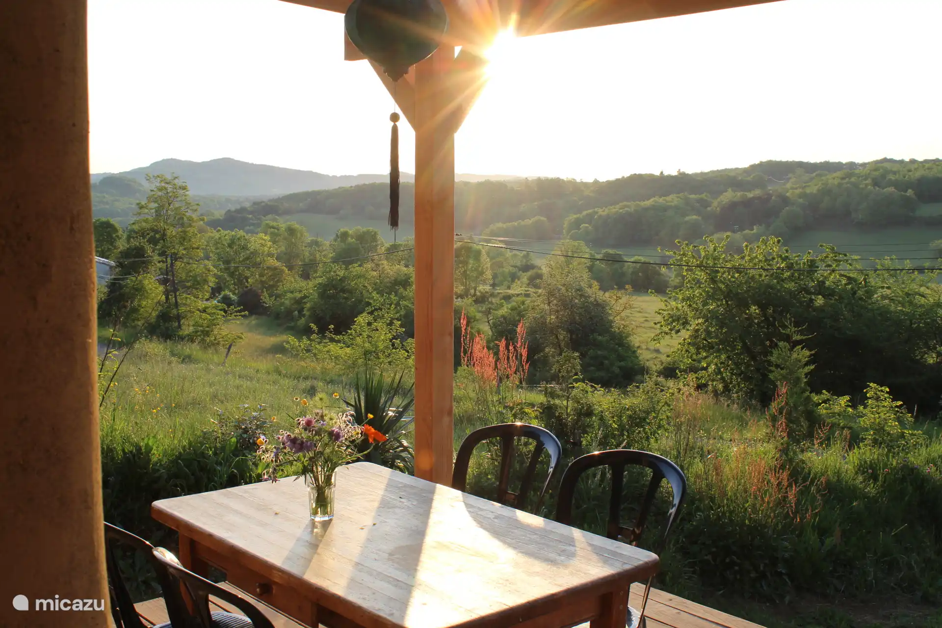 Terrace in the morning sun