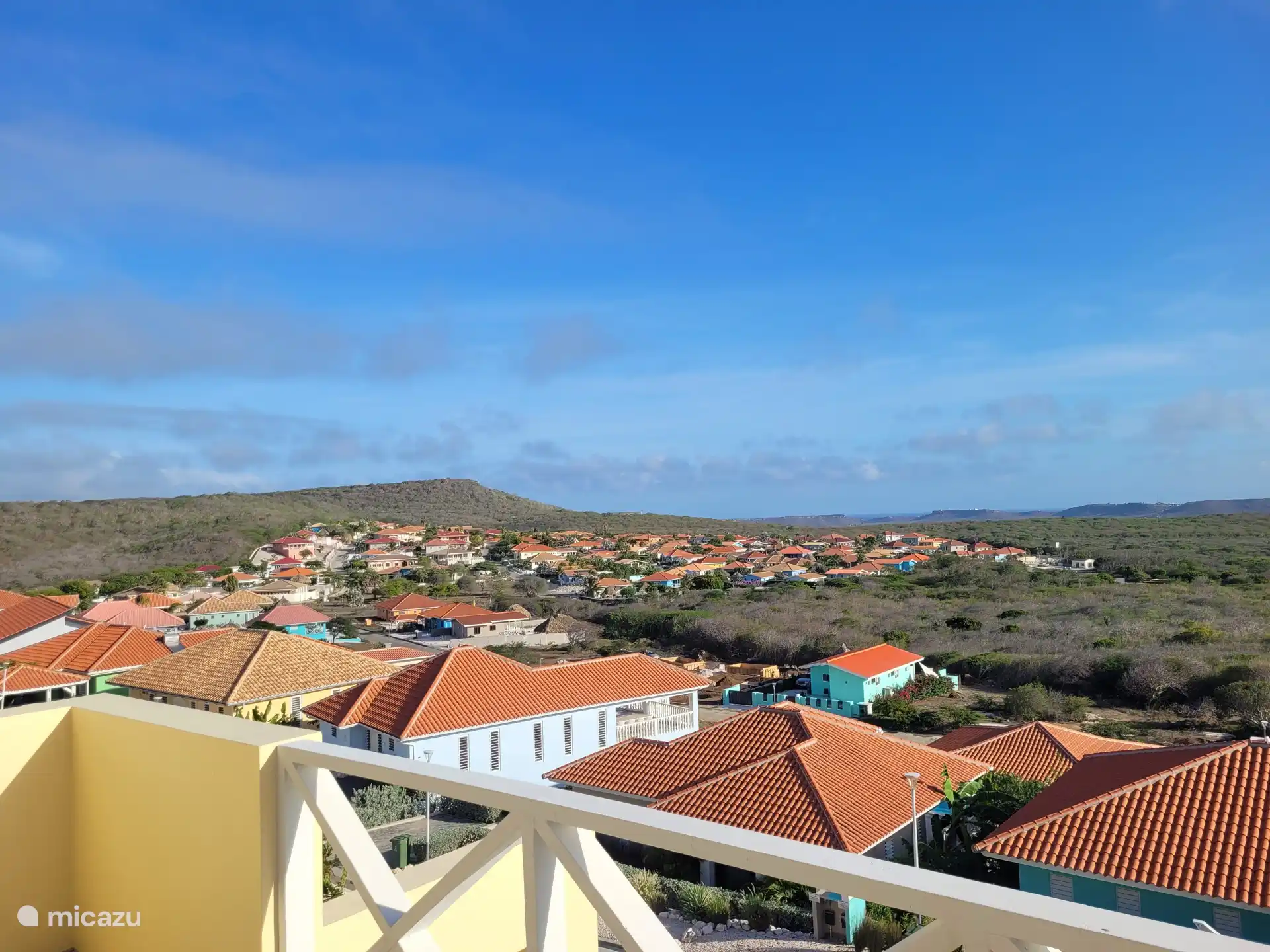 Uitzicht vanaf terras slaapkamer niveau