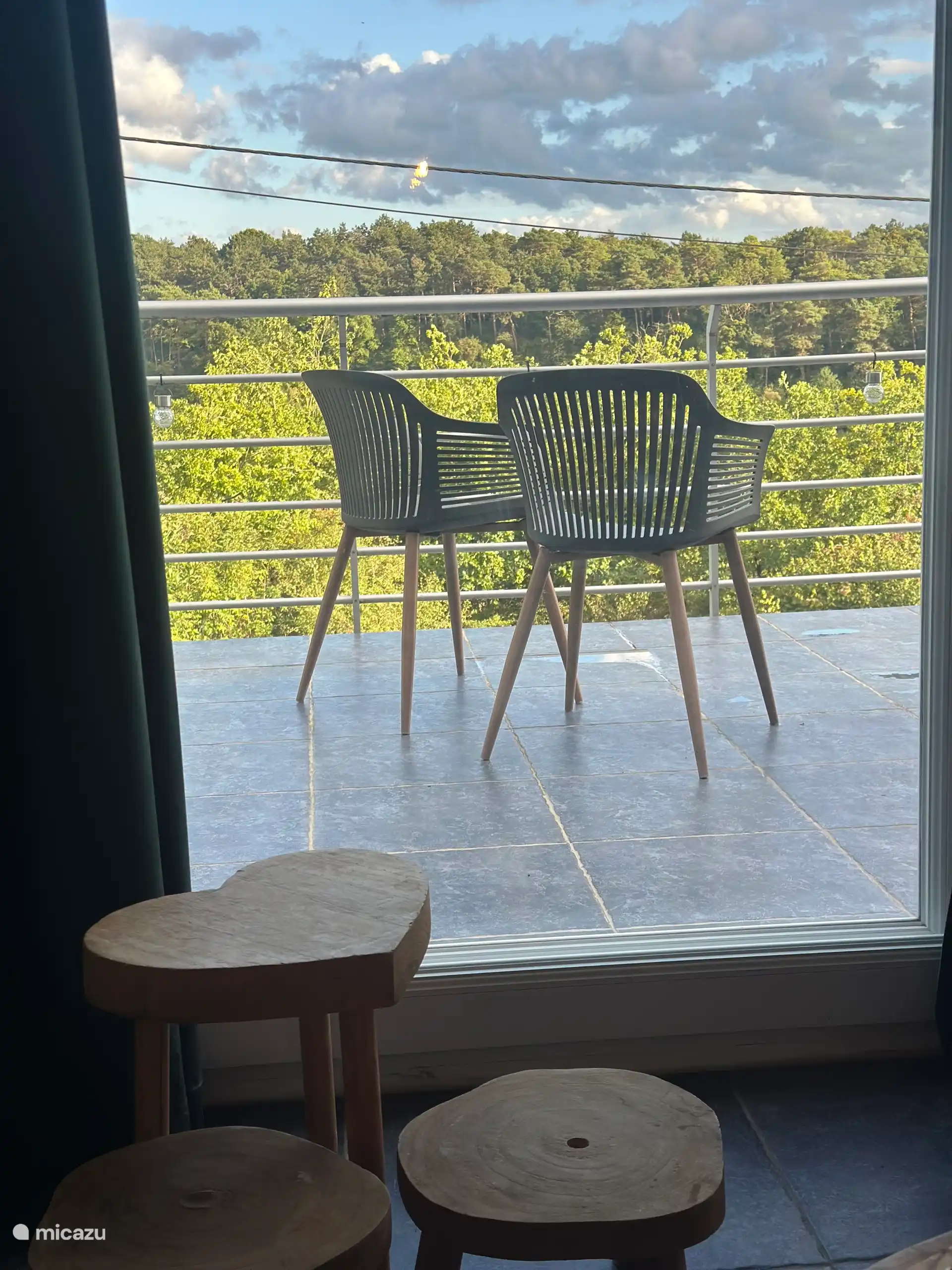 Zicht vanuit zetel 