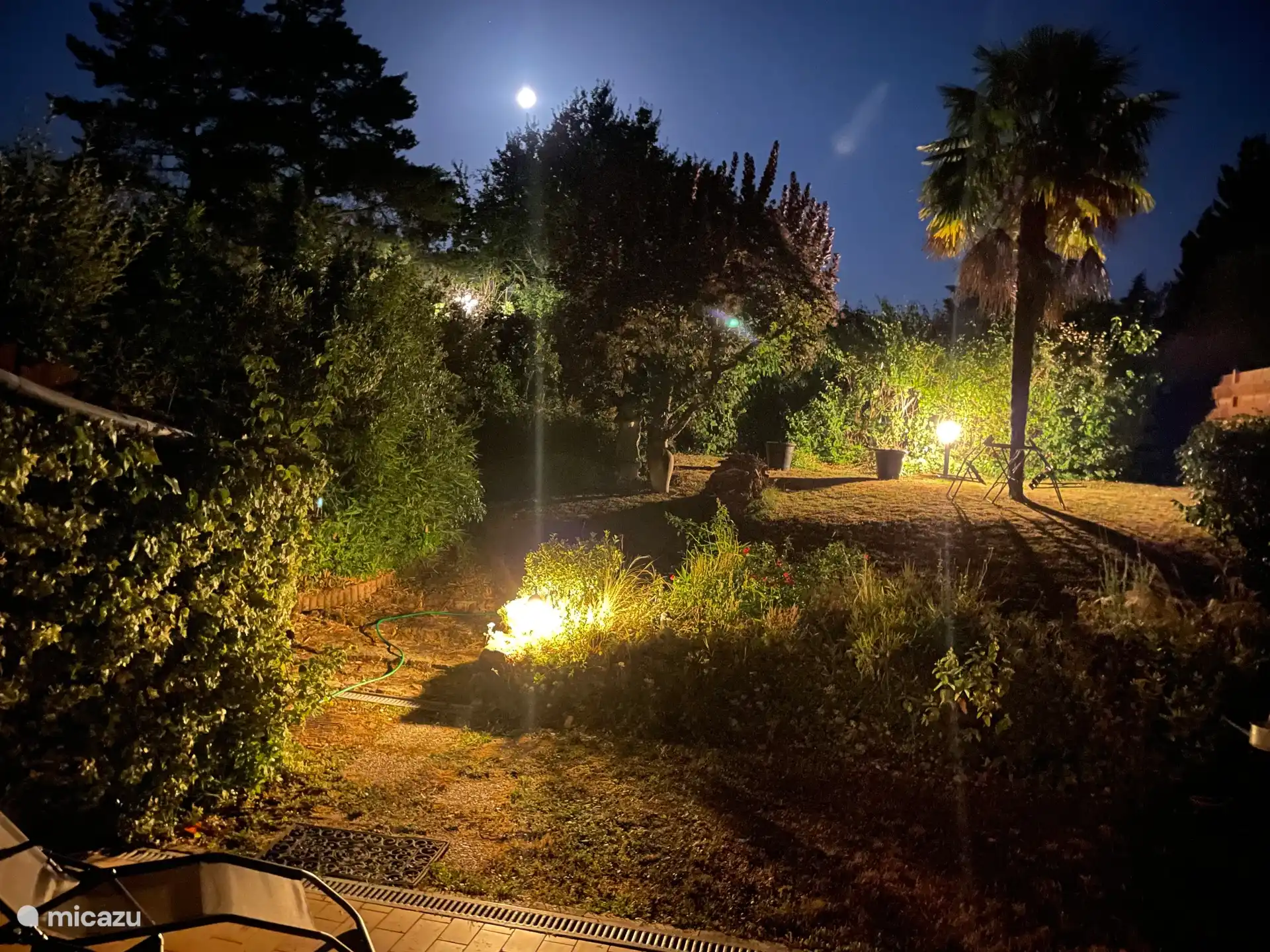 Tuin met nachtuitzicht