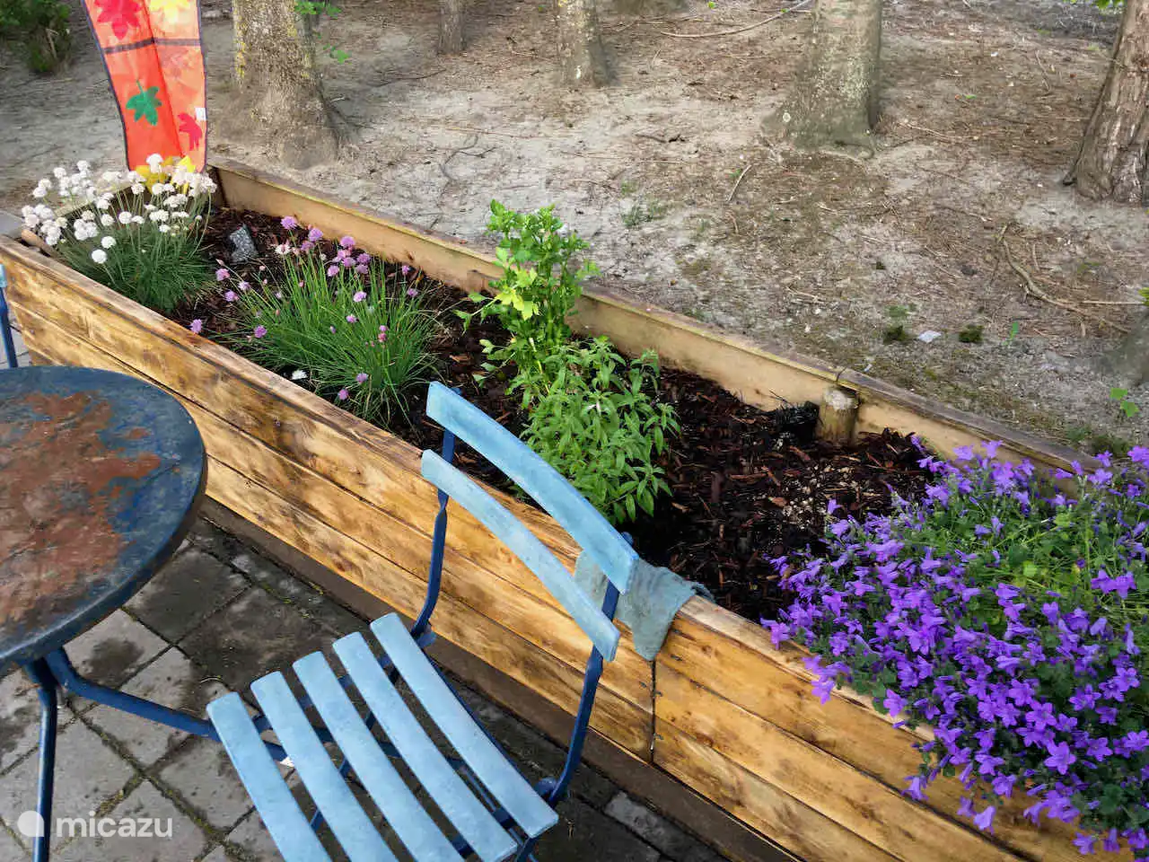 Endroit idyllique sur la terrasse