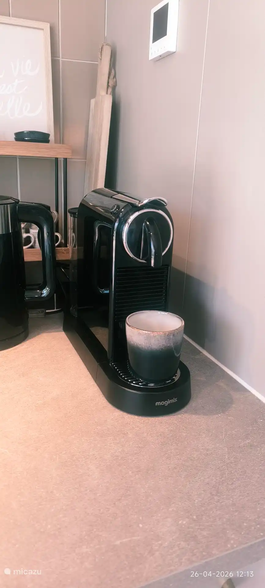 Die Kaffeemaschine in unserem winzigen Haus 