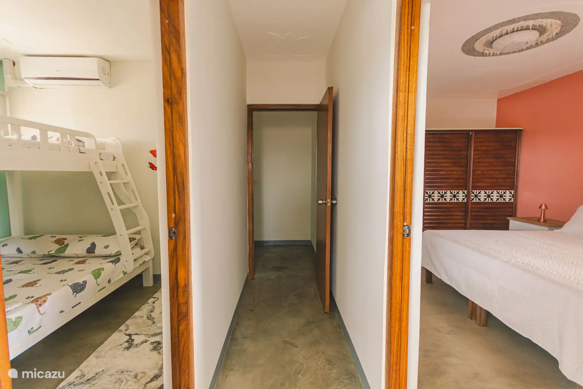 access to the children's room, bedroom and bathroom