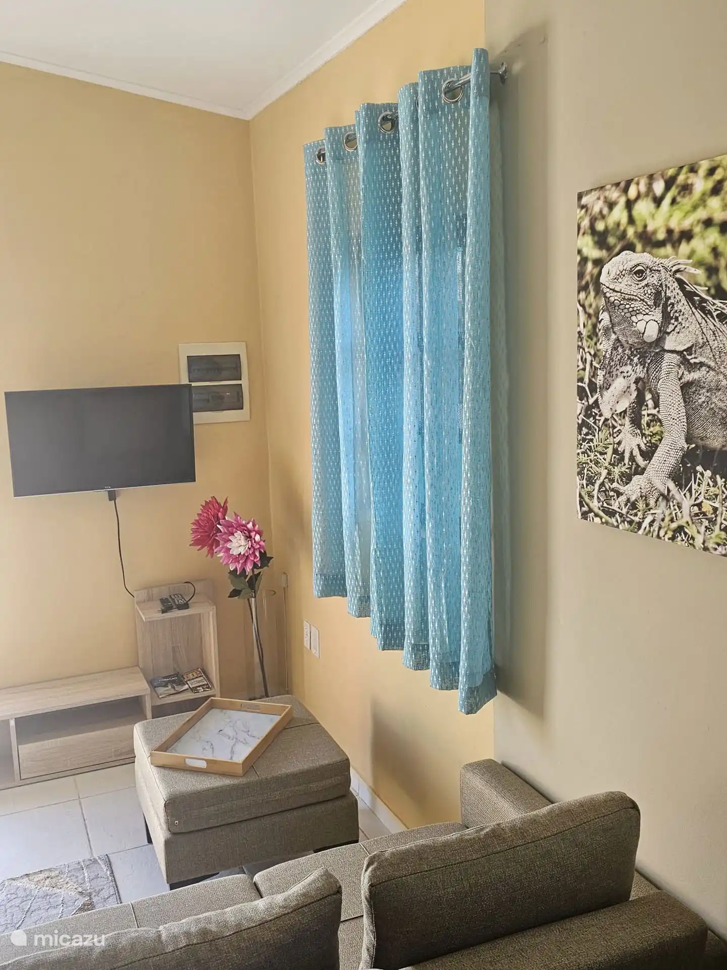 The apartment is equipped with a TV with various international channels and there is also wifi available