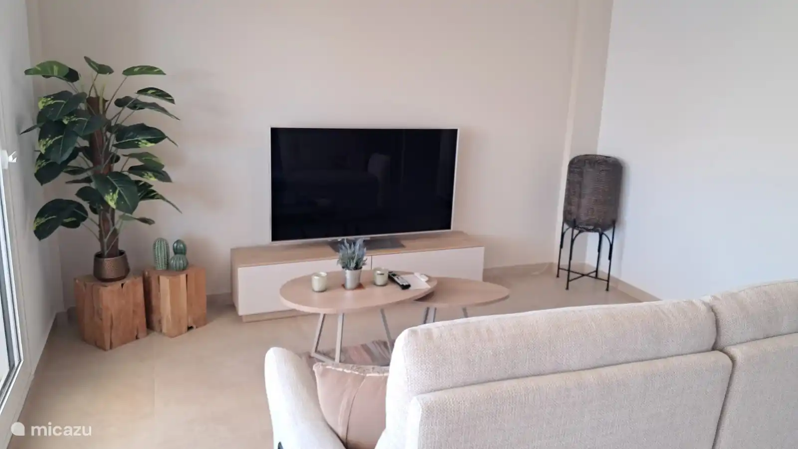 Woonkamer met tv (met chromecast)