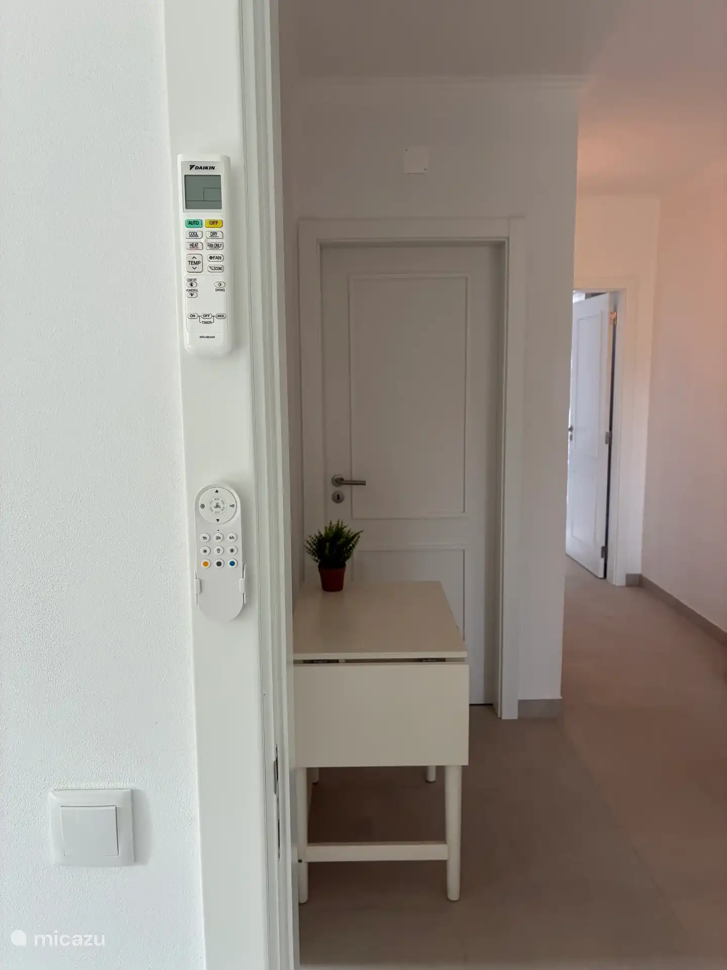 Afstandsbedieningen voor airco en ventilator