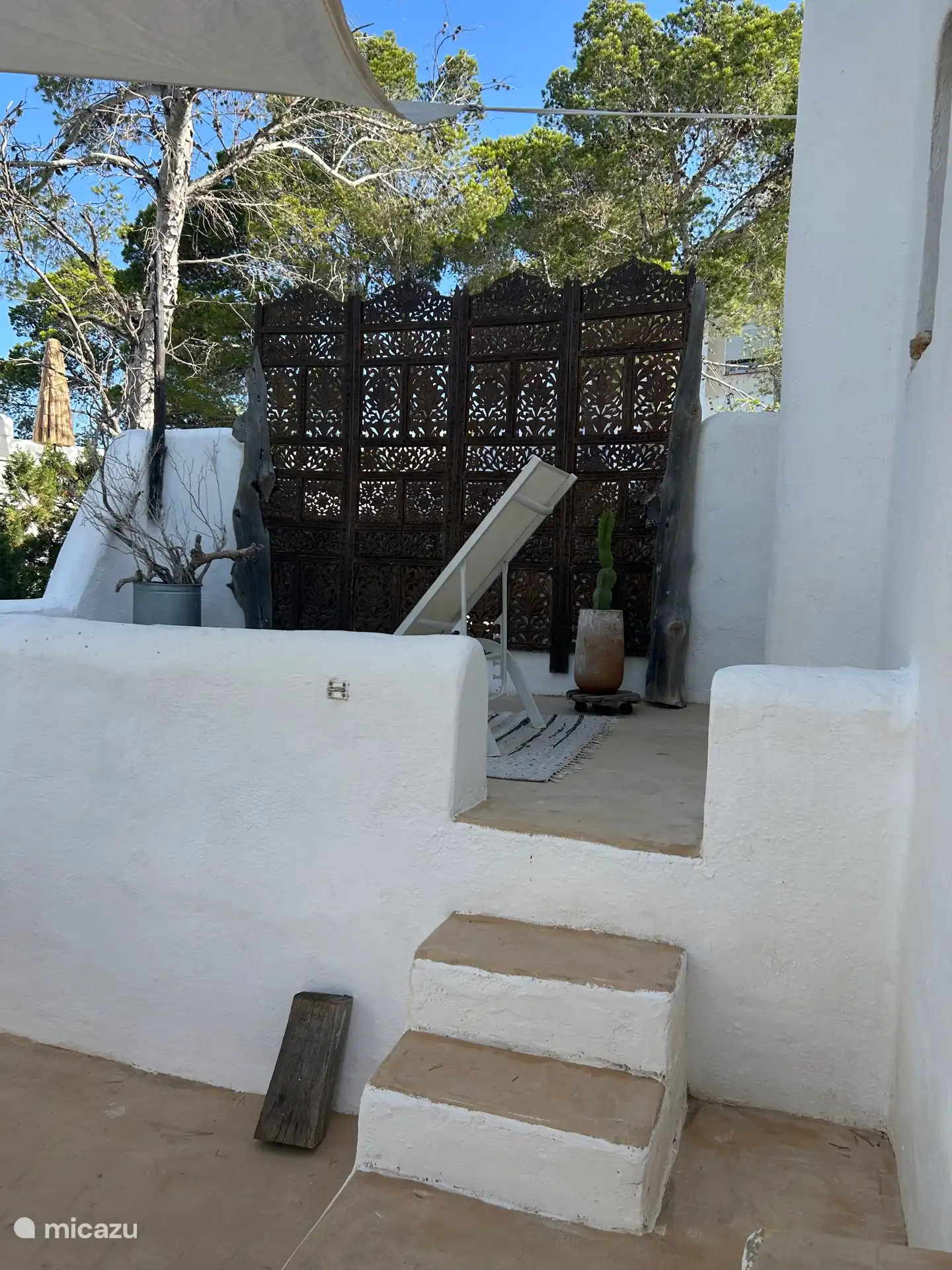 Private terrace with hammocks