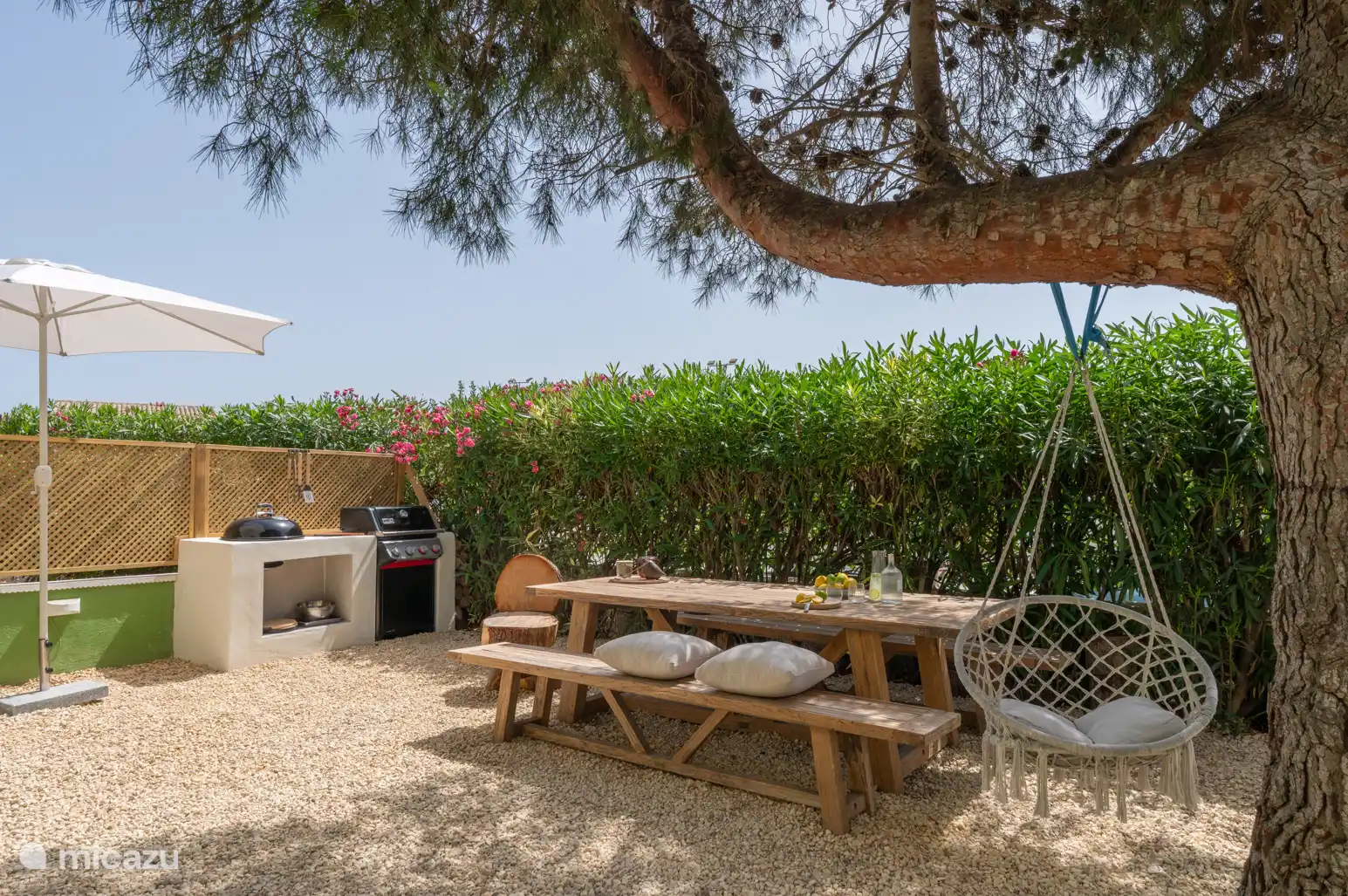 La zona de barbacoa