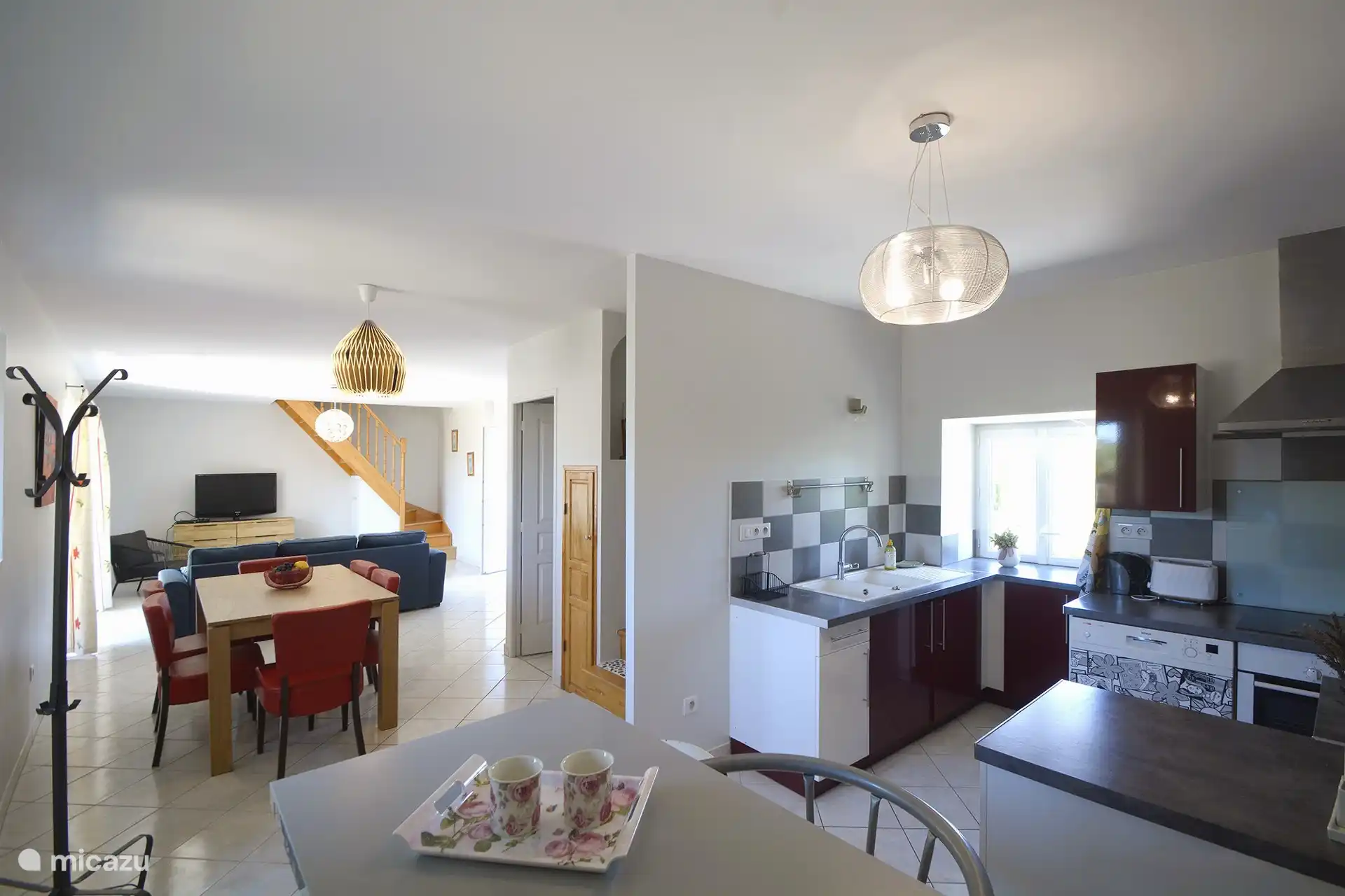 Woonkamer en keuken grande gîte