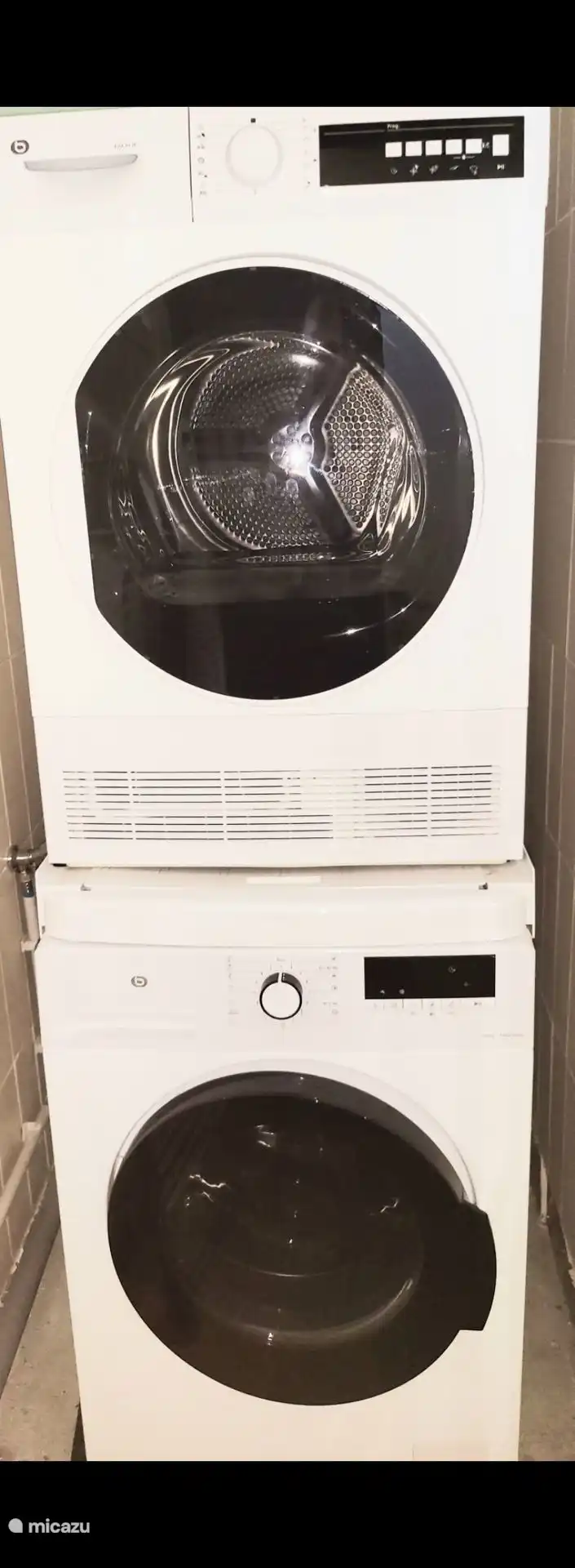 Wasmachine en droger inbegrepen