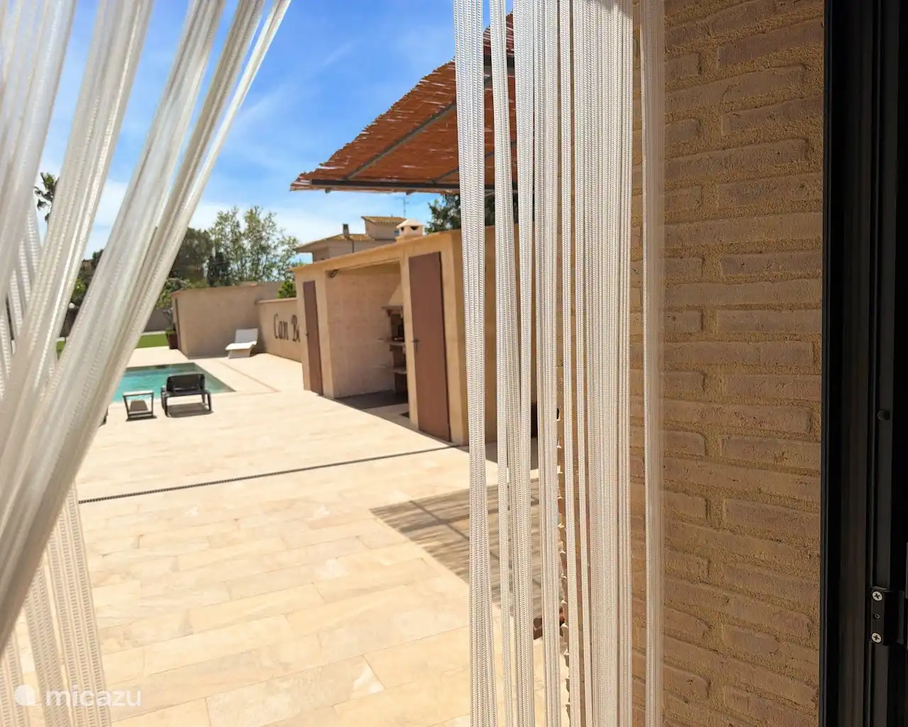 From the living room and kitchen you can go directly outside