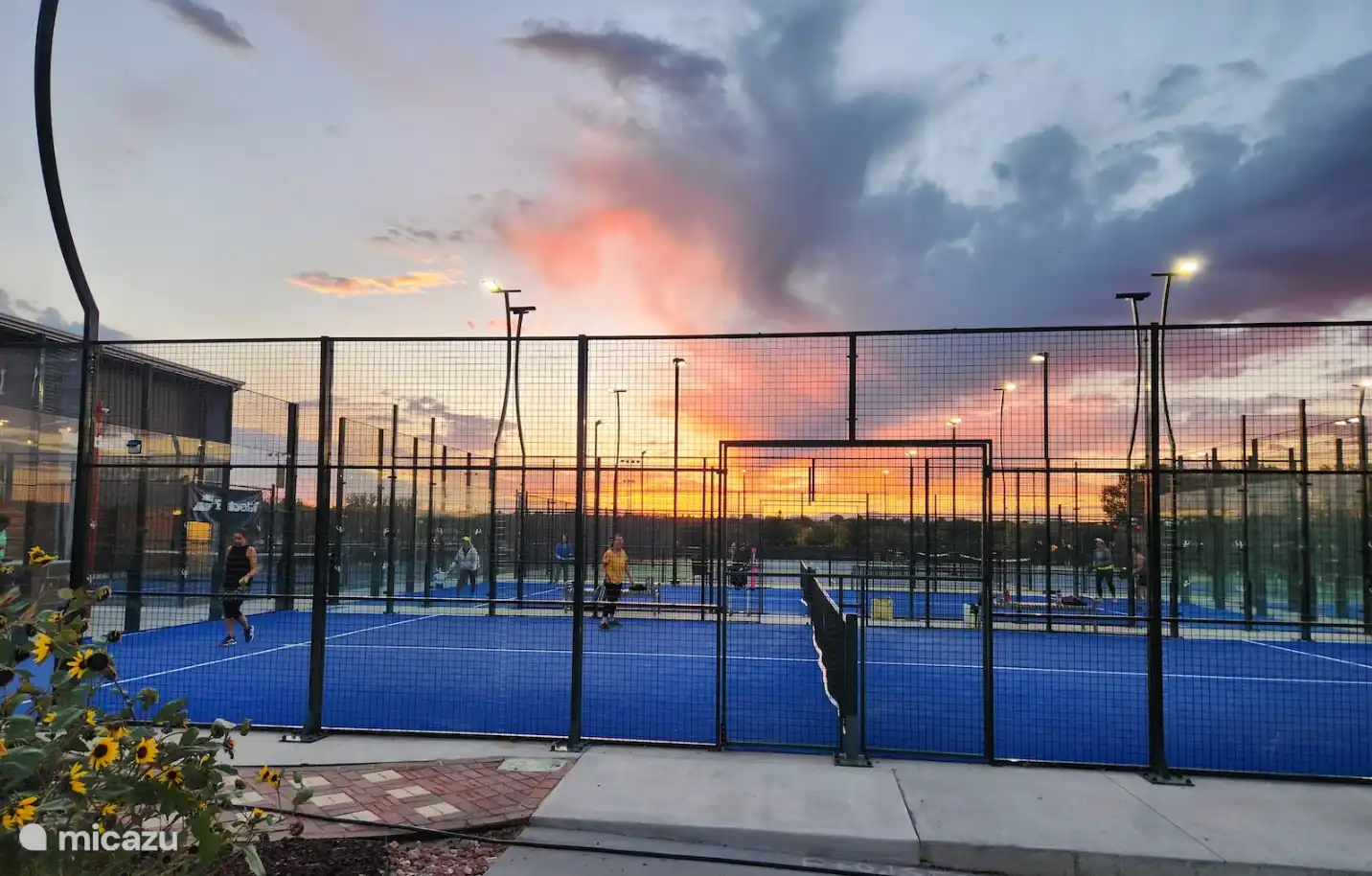 Padel is popular here. There are several clubs a short drive away — the courts are not part of the residence.