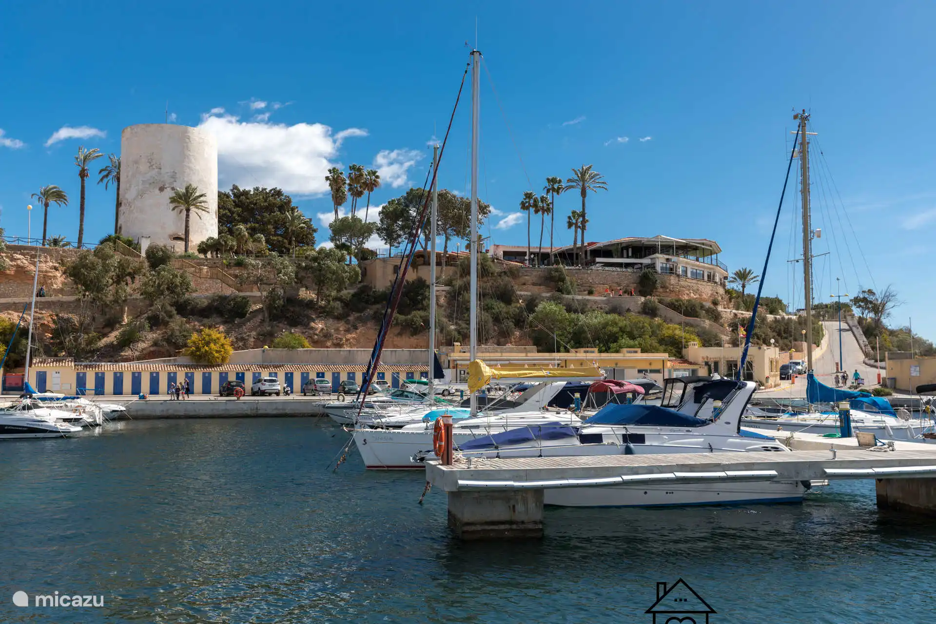 The marina, a pleasant spot for a walk and a drink by the water