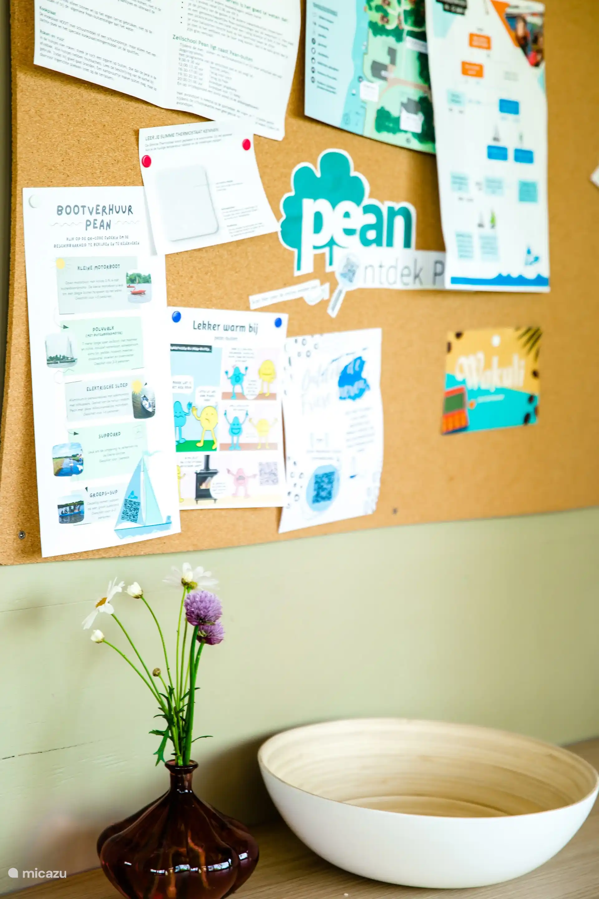 Informatiebord met tips voor de omgeving
