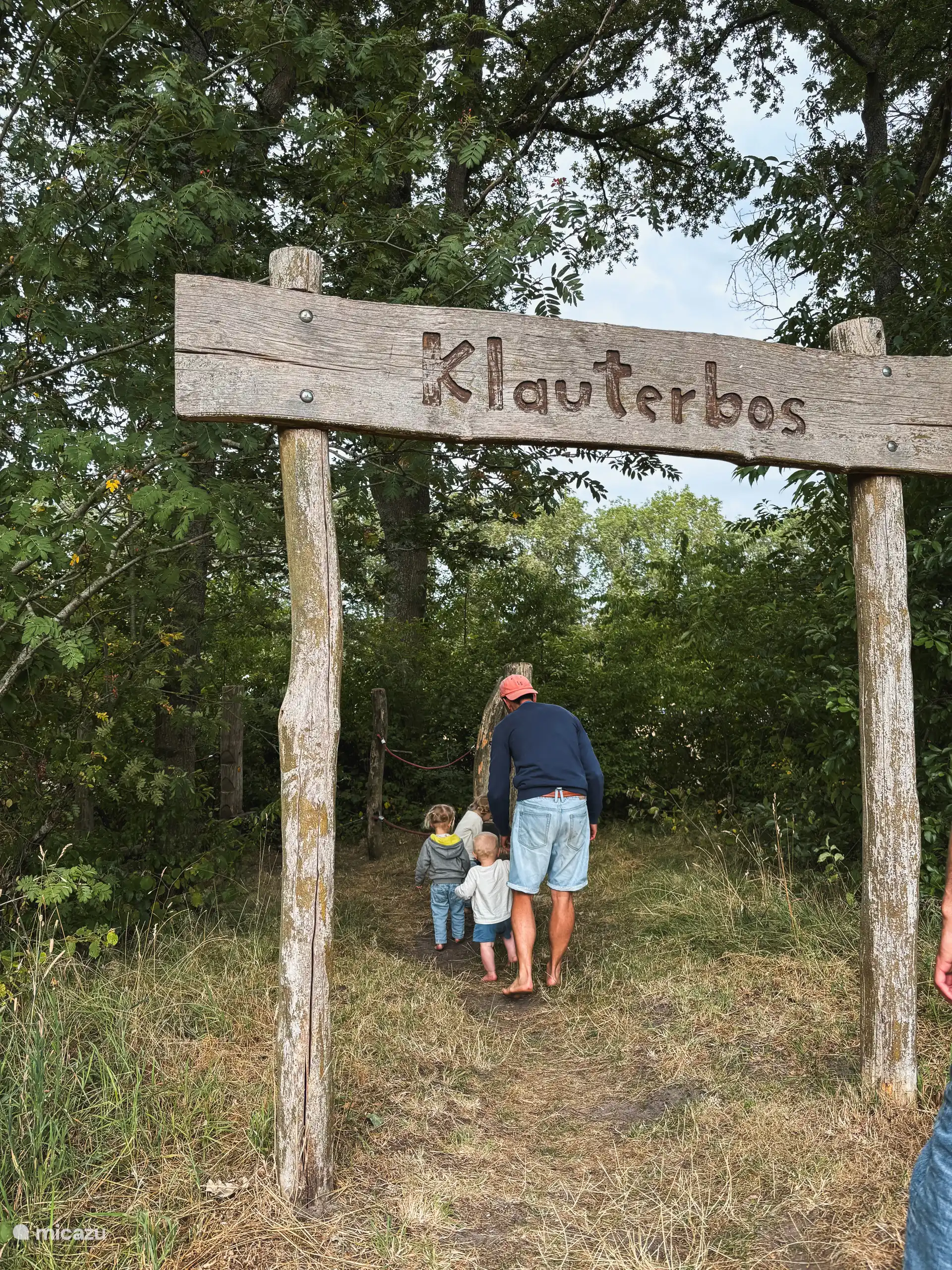 Naast de speeltuin op het park bevindt zich het klauterbos. 