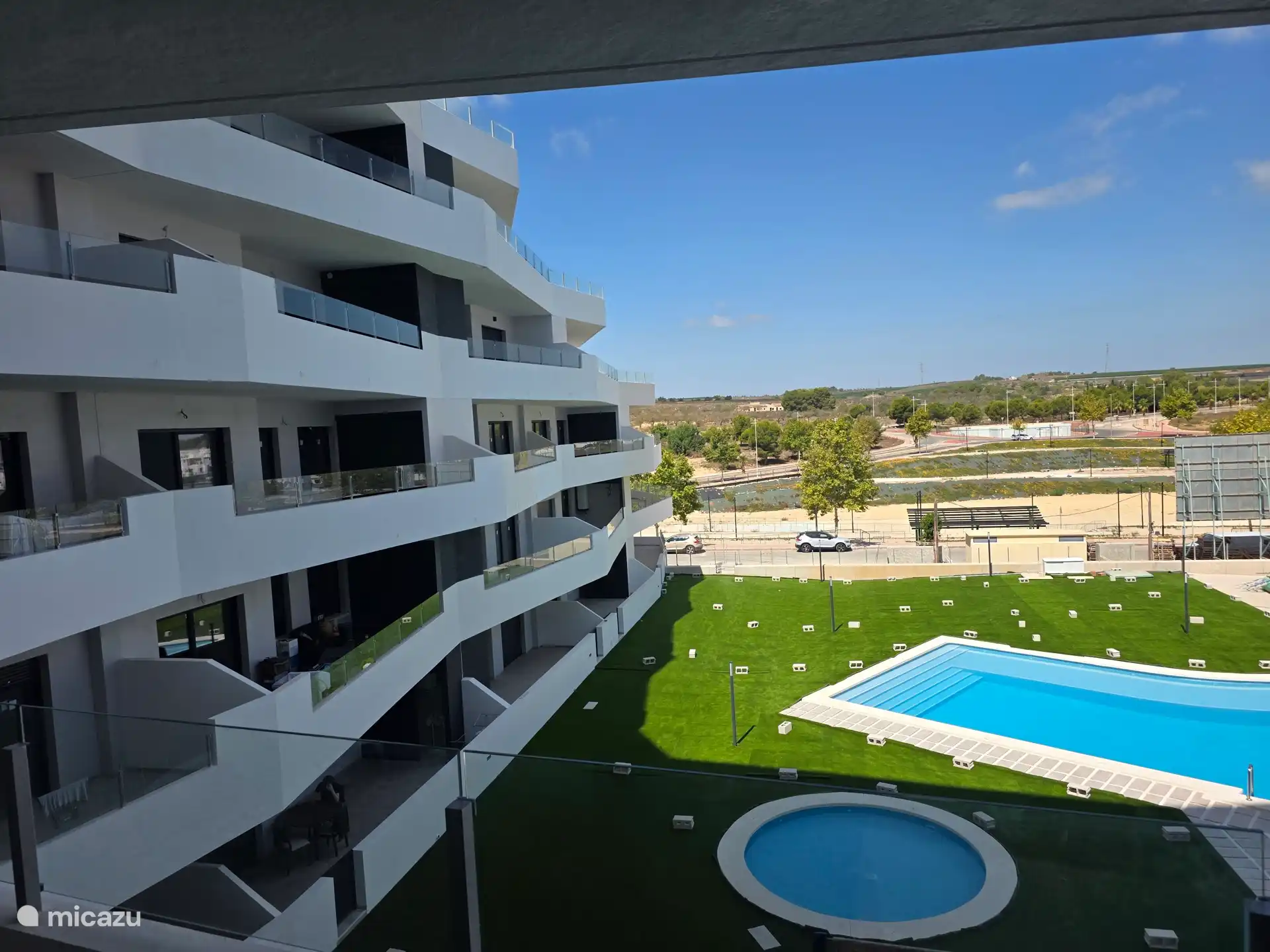 Uitzicht vanaf balkon