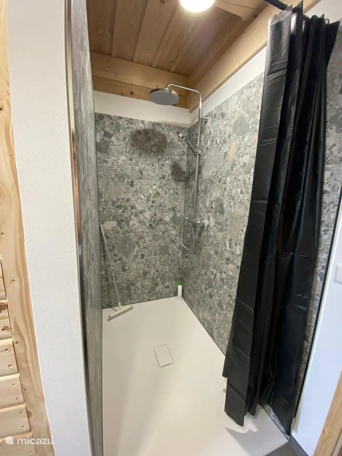 walk-in shower of 160 by 100cm