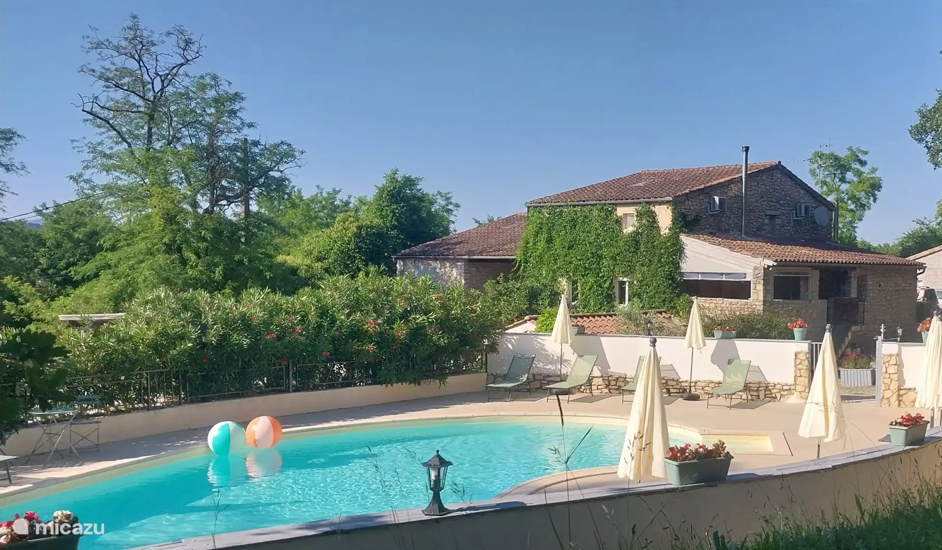The Pool Area and its green setting