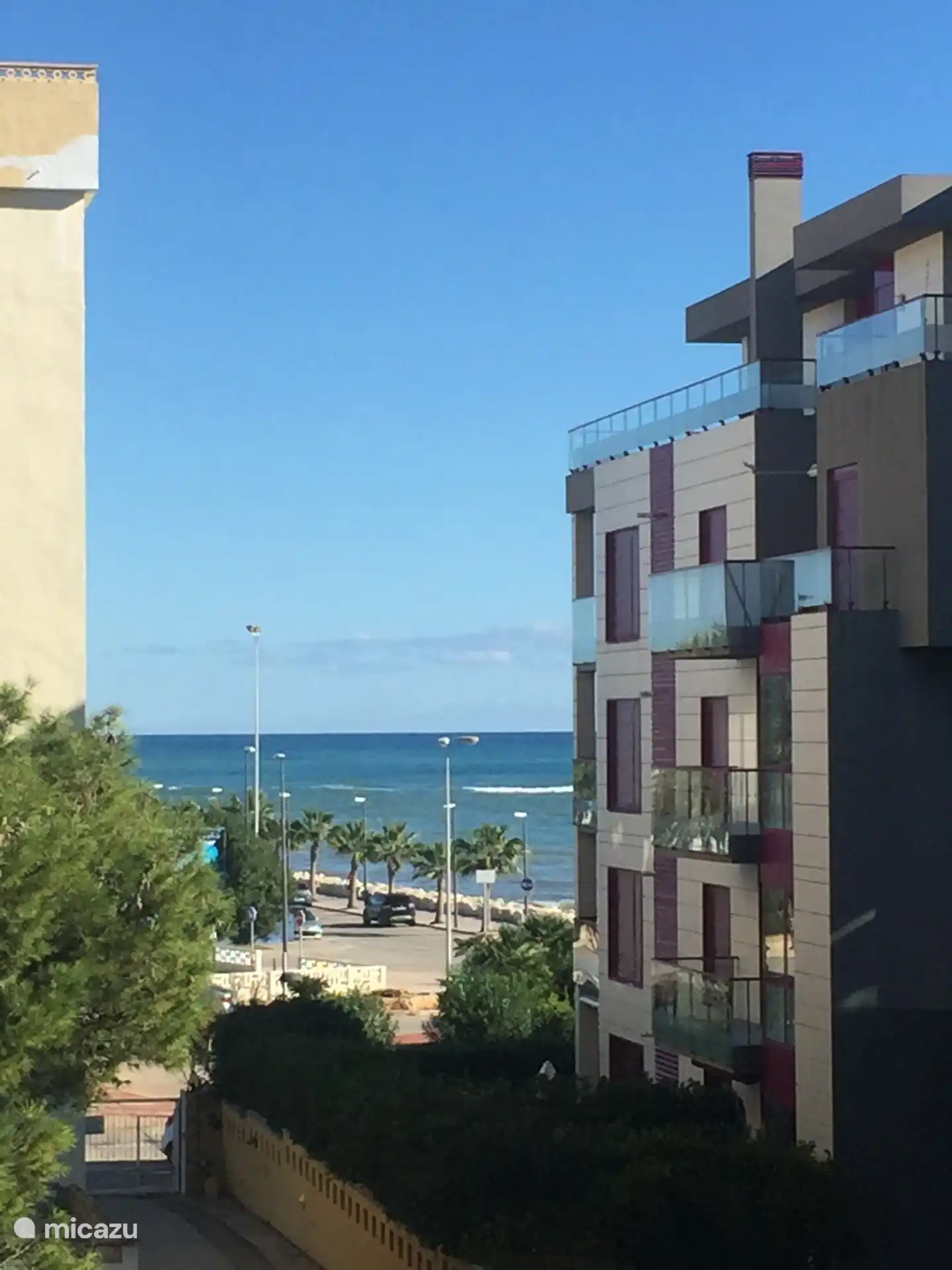 Uitzicht vanuit het appartement