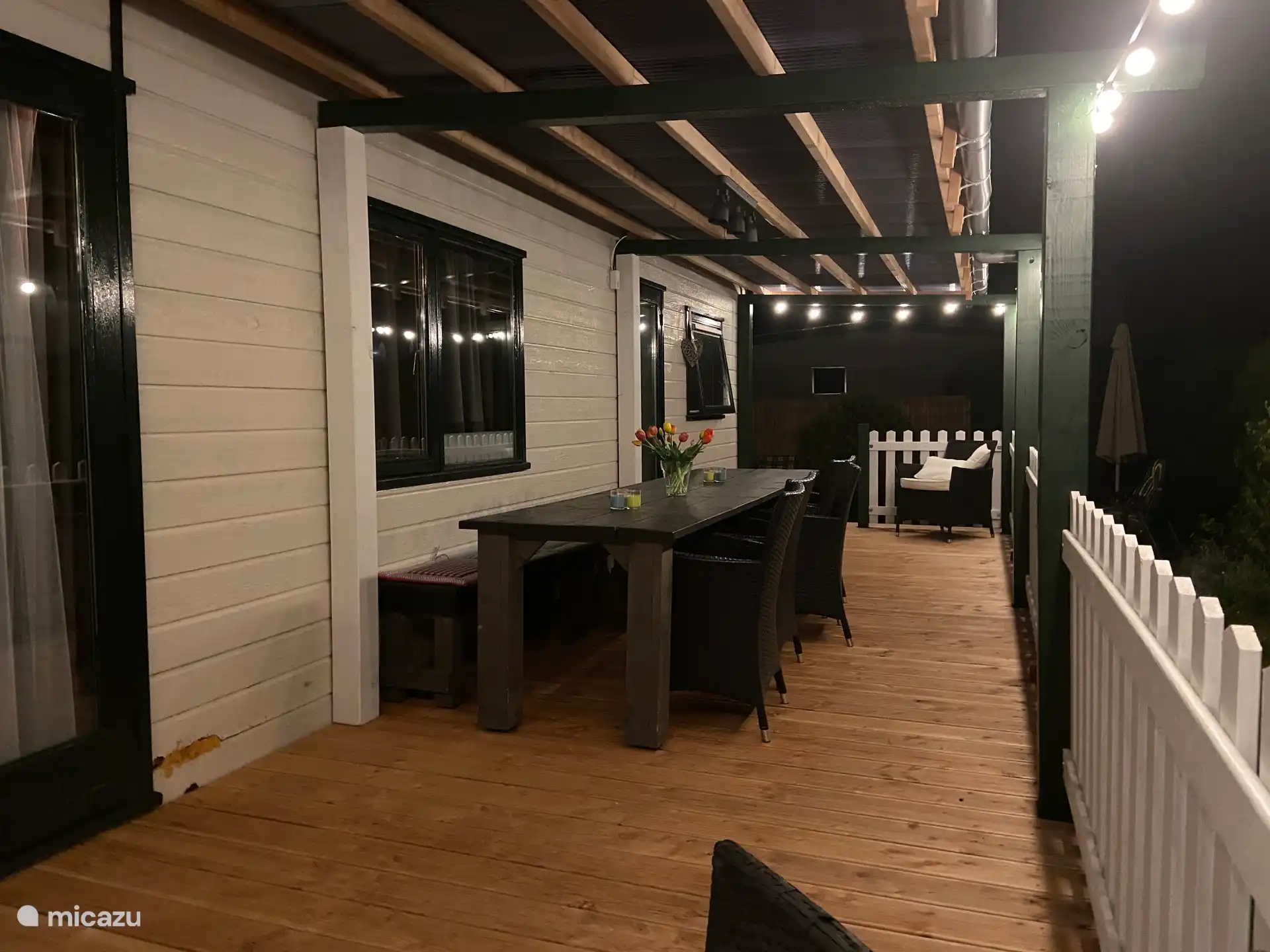Veranda in het donker