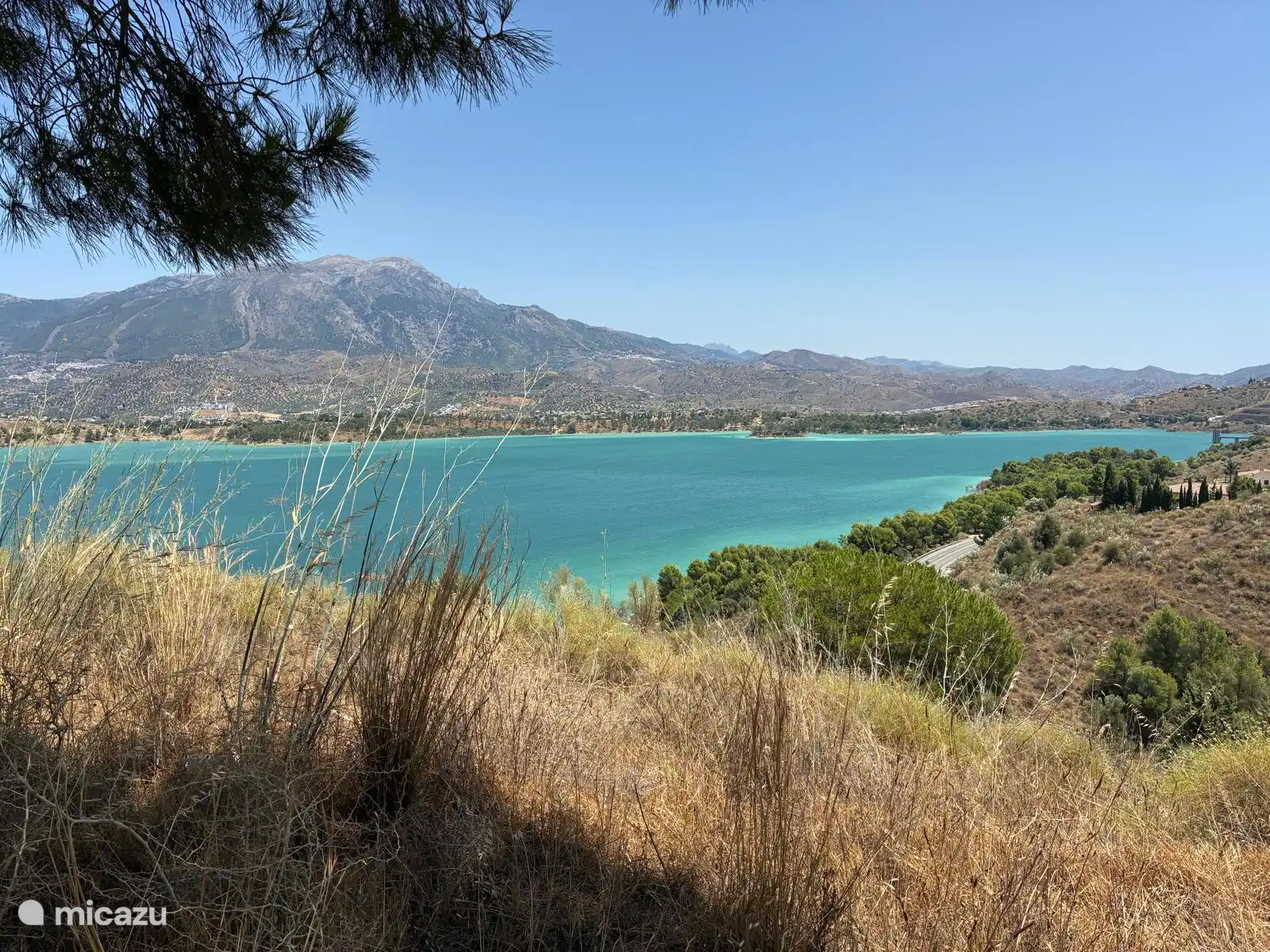 View of the lake from the viewpoint close by