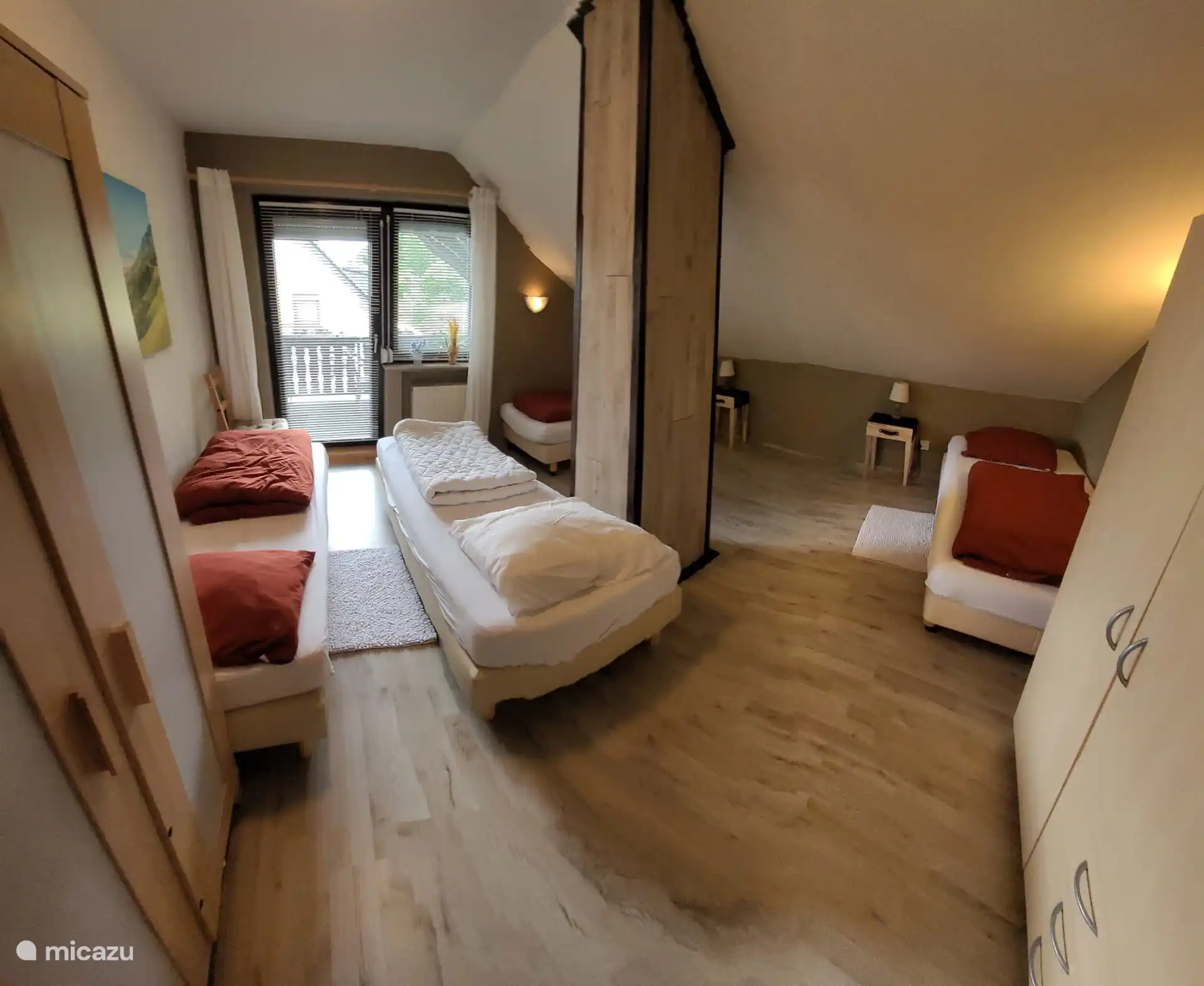Vierpersoons slaspkamer appartement op de tweede verdieping 