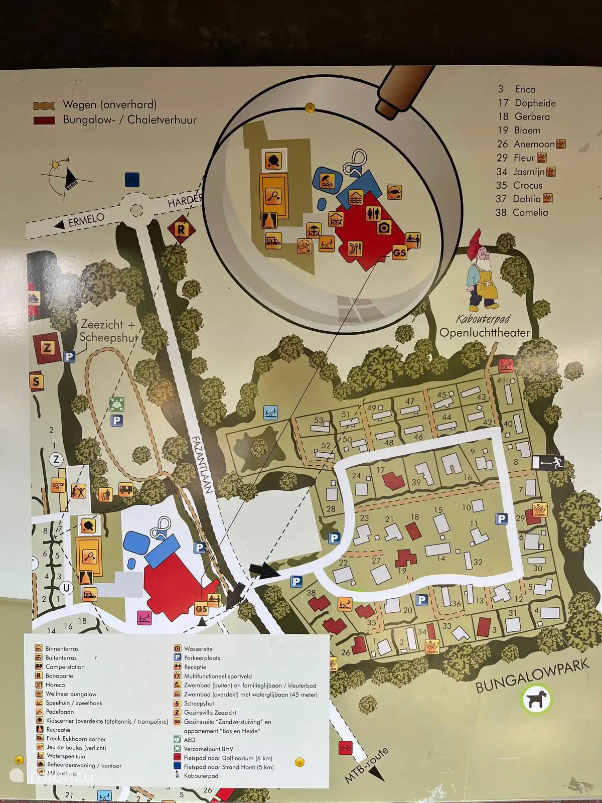 Plattegrond bungalowpark