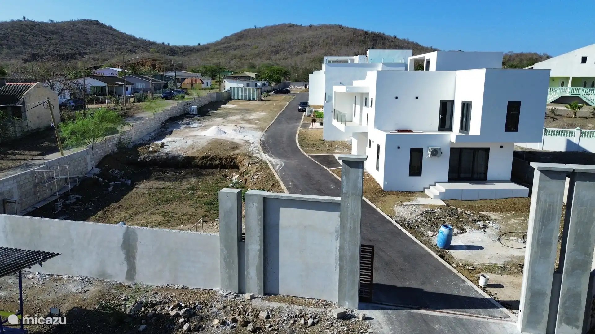 Current entrance to the resort. The entrance and general outdoor area will be further finished and cared for.
