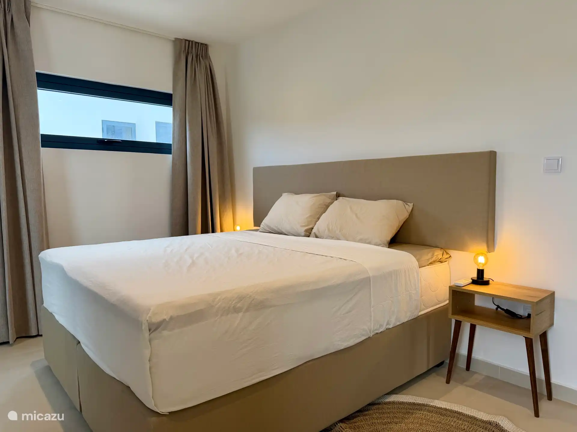 Bedroom 3, 1st floor, 2 single beds, can be connected. Private balcony and large bathroom