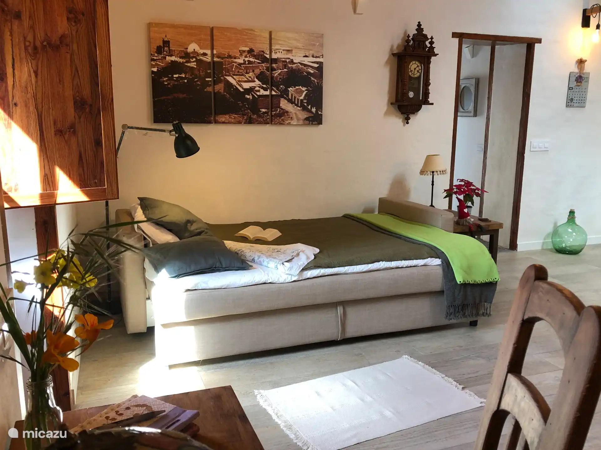Woonkamer. Bankbed