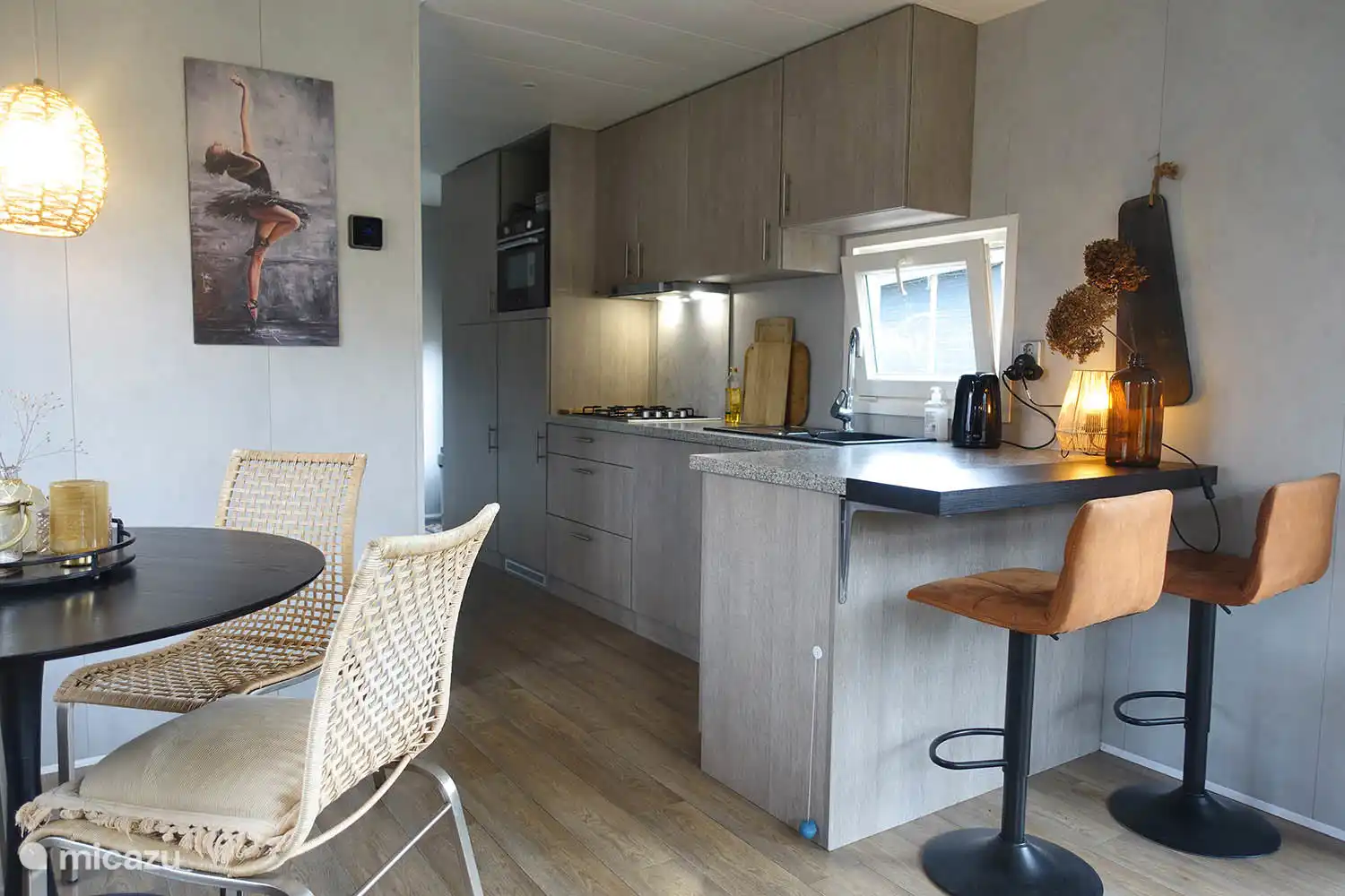 Cocina Vechtdalchalet Zonnezicht en Buitenplaats de Berghorst en Stegeren, OV. 