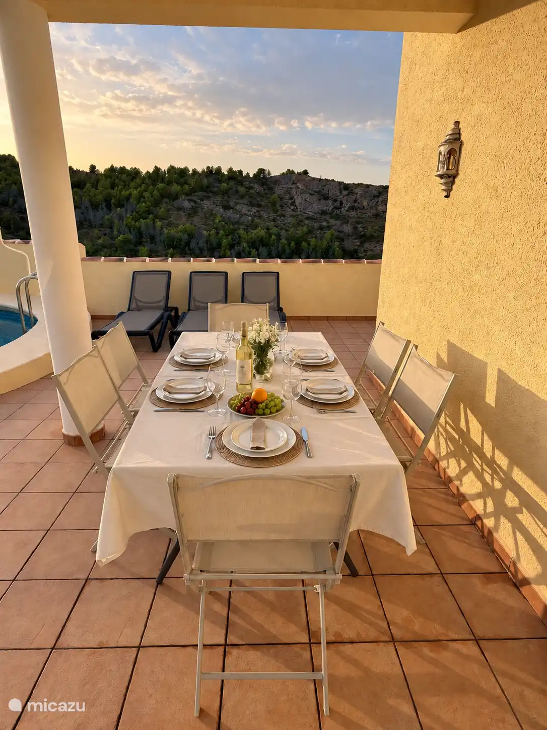 Terrace by the pool