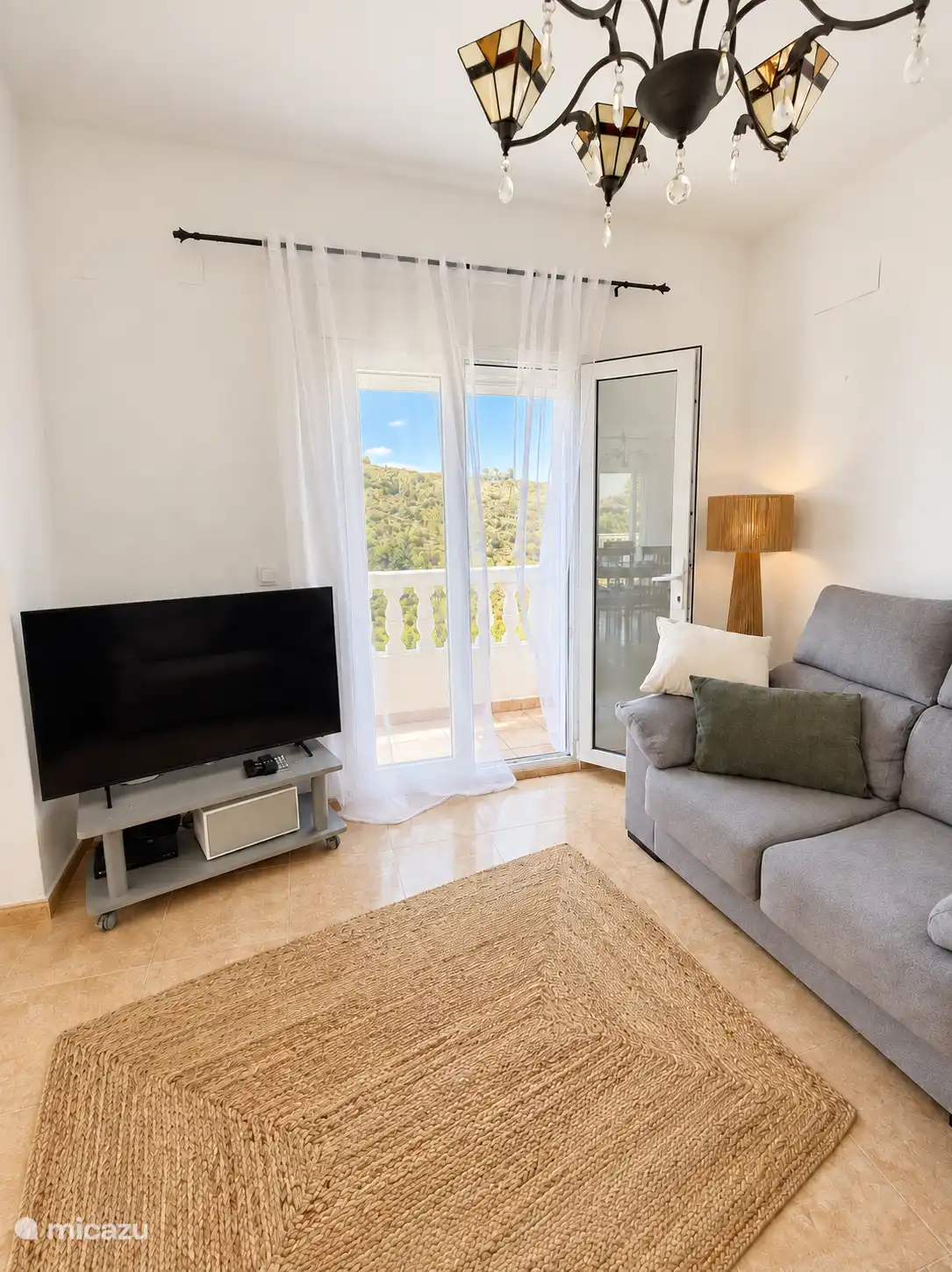 living room with exit to balcony