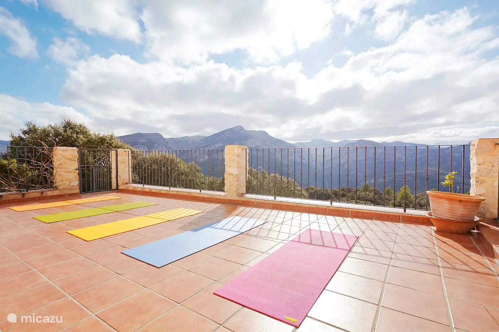 Yoga sur la terrasse