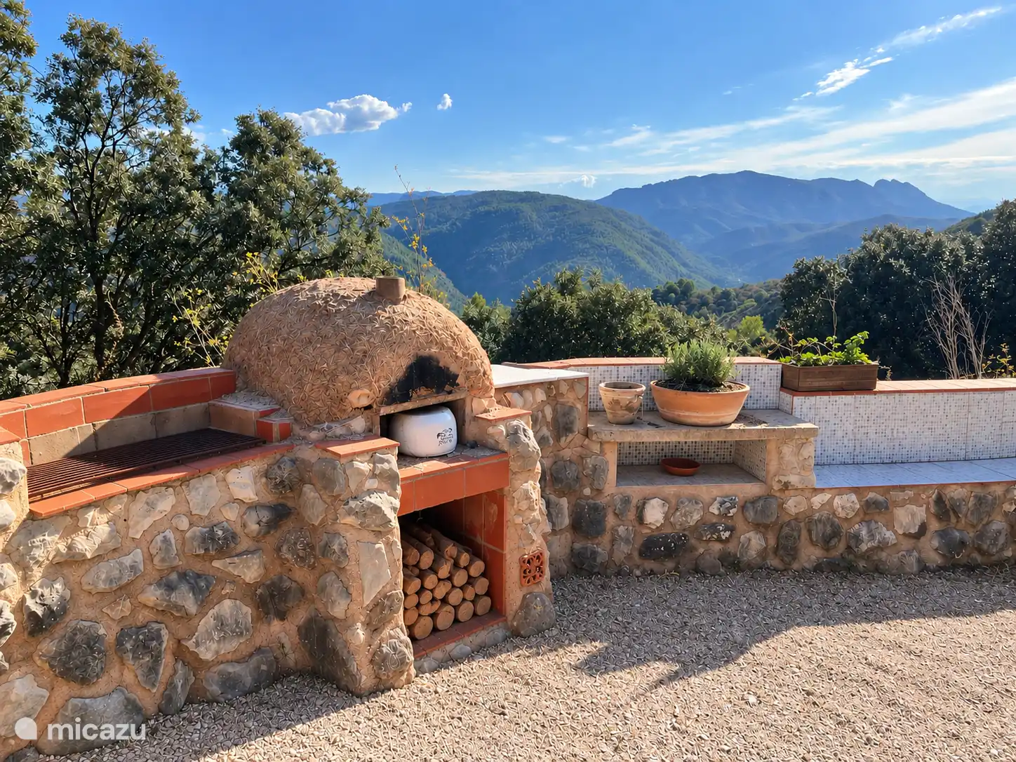 BBQ y horno de pizza
