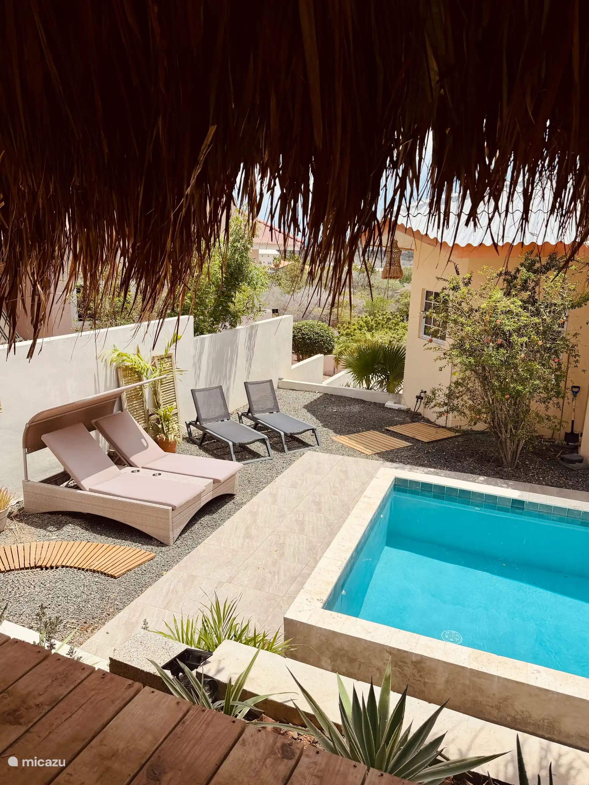 Depuis la palapa, on a une vue magnifique.
