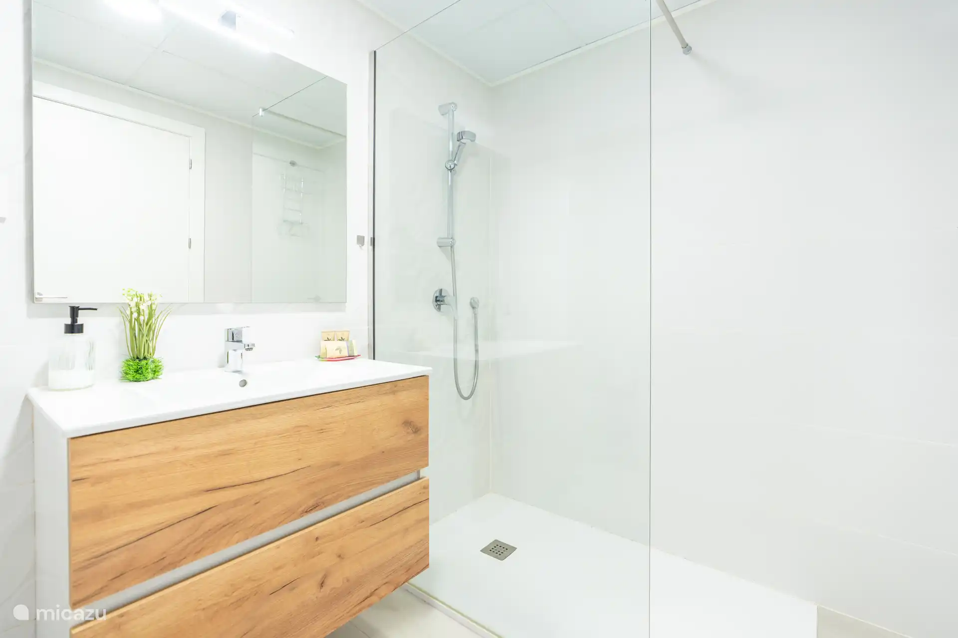Salle de bain avec douche à l’italienne spacieuse