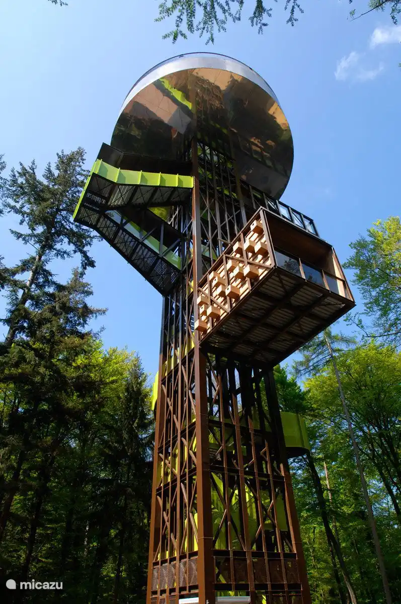 Indrukwekkende uitkijktoren midden in het groen, een bijzondere plek om te ontdekken in de omgeving.